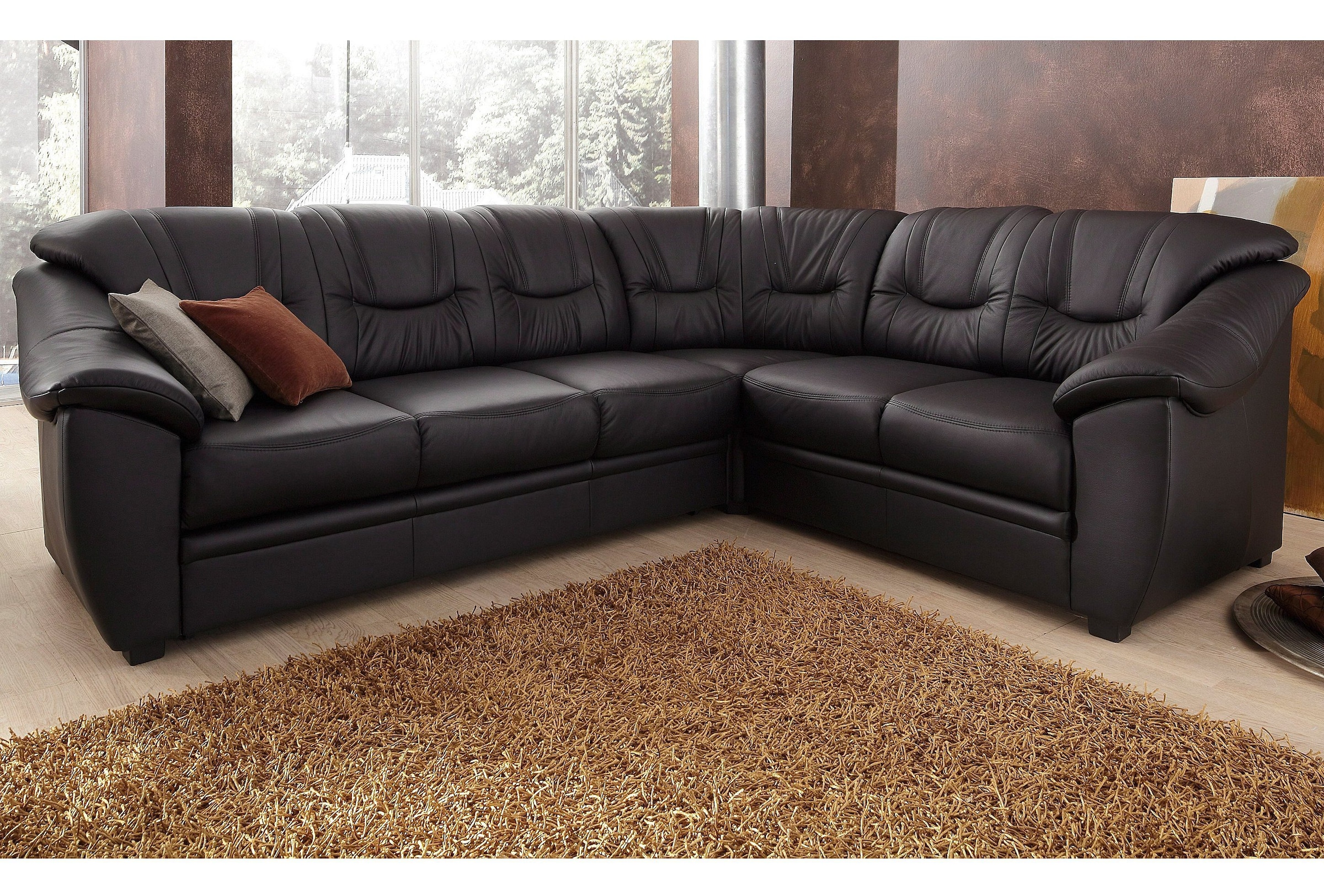 sit&more Ecksofa "Savona L-Form, B: 262 cm" optional Bettfunktion, Federker günstig online kaufen