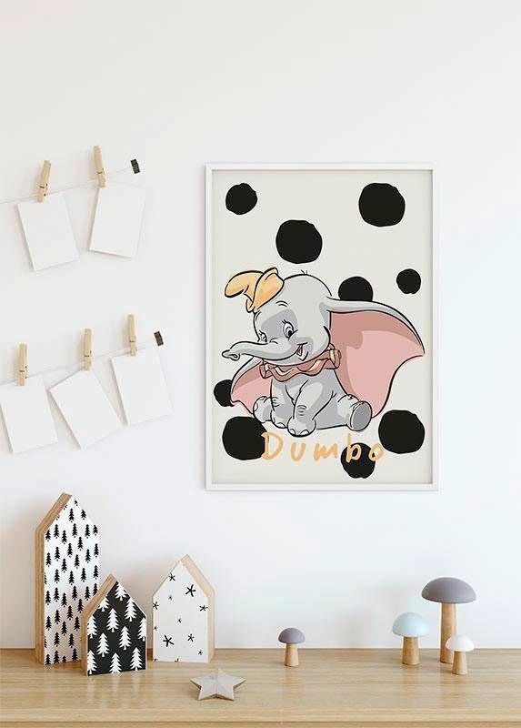 Komar Poster »Dumbo Dots«, Disney, (1 St.), Kinderzimmer, Schlafzimmer, Wohnzimmer