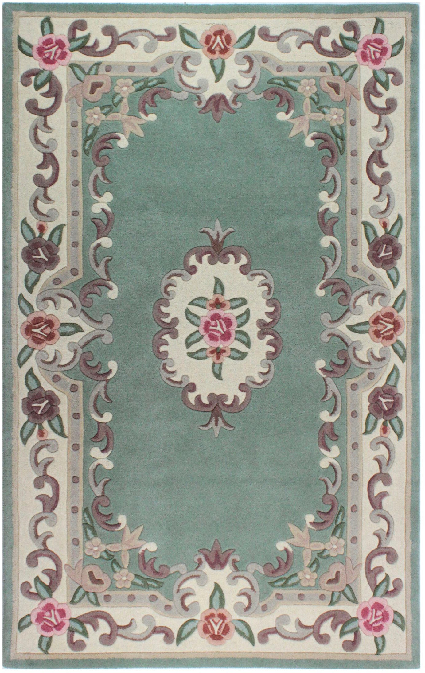 FLAIR RUGS Wollteppich "Aubusson" rechteckig 10 mm Höhe Wolle, Teppich, Woh günstig online kaufen
