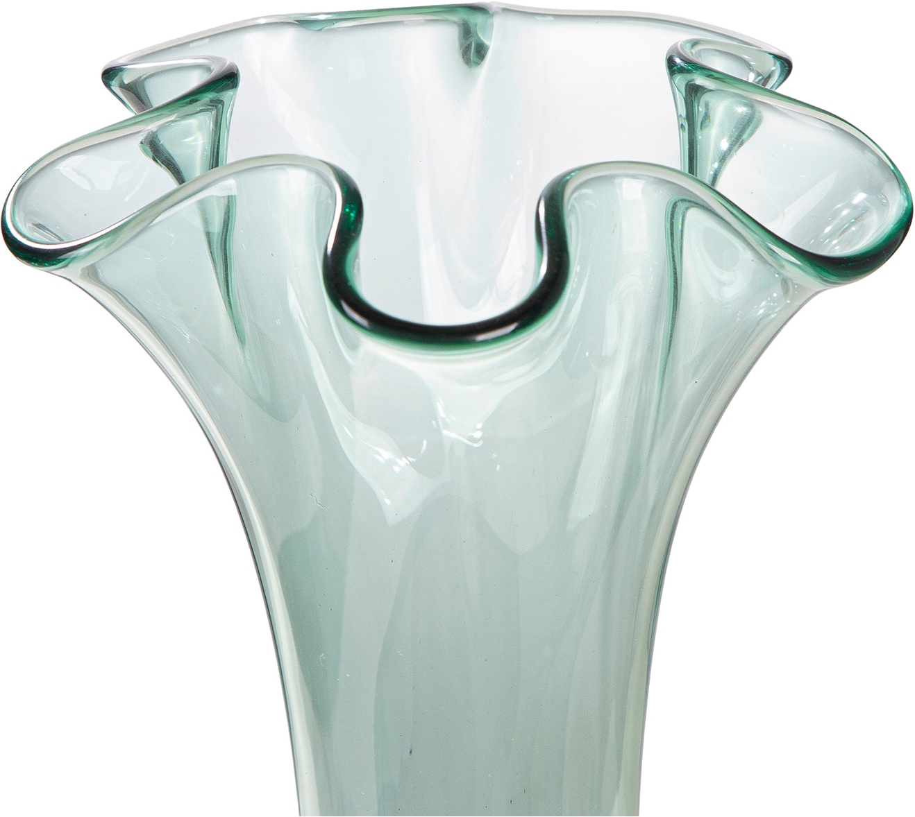 GILDE Tischvase »Vase bauchig; organisch Artesania grün H. 30 cm« Vase, artesania, handwerklich, strukturiert, skandinavisch, modern