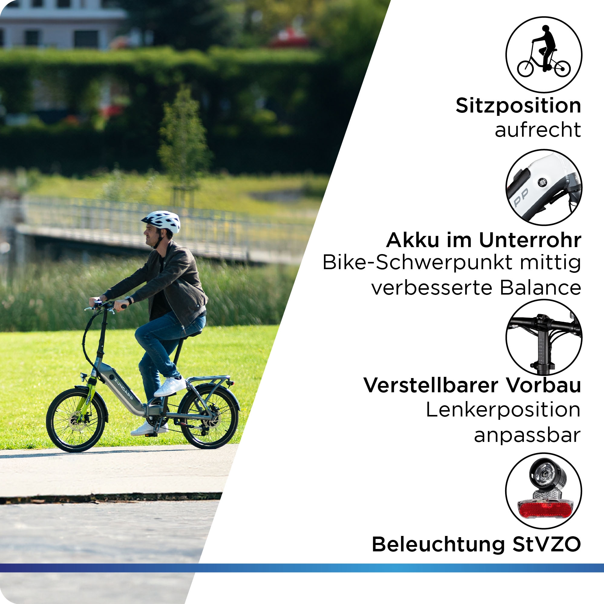 Zündapp E-Bike »ZT20R«, 6 Gang, Heckmotor 250 W, Pedelec, Elektrofahrrad für Damen u. Herren