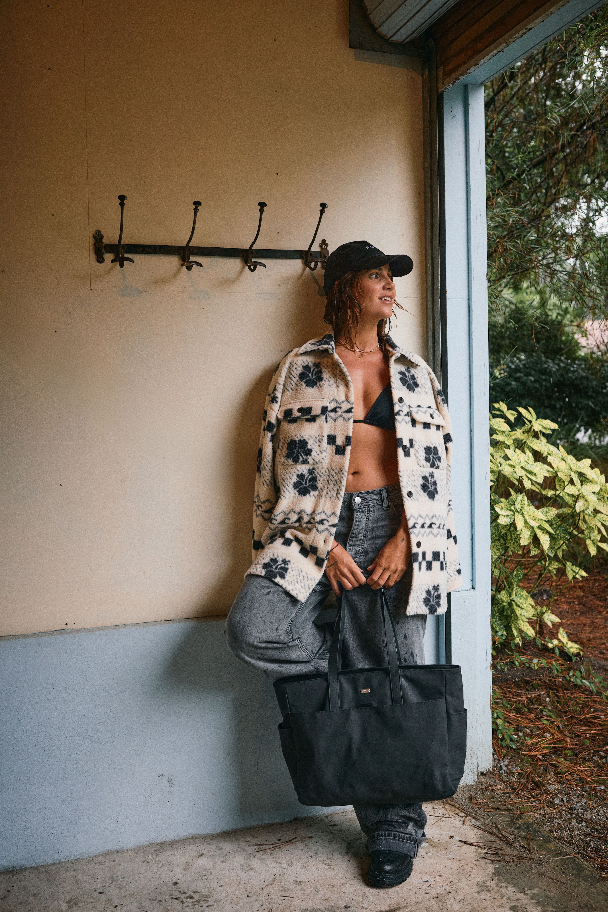 Roxy Fleecejacke »MORNING CRUSH SHACKET« 1 Stk. tlg. mit Kapuze, aus Polyester, sportlicher Stil