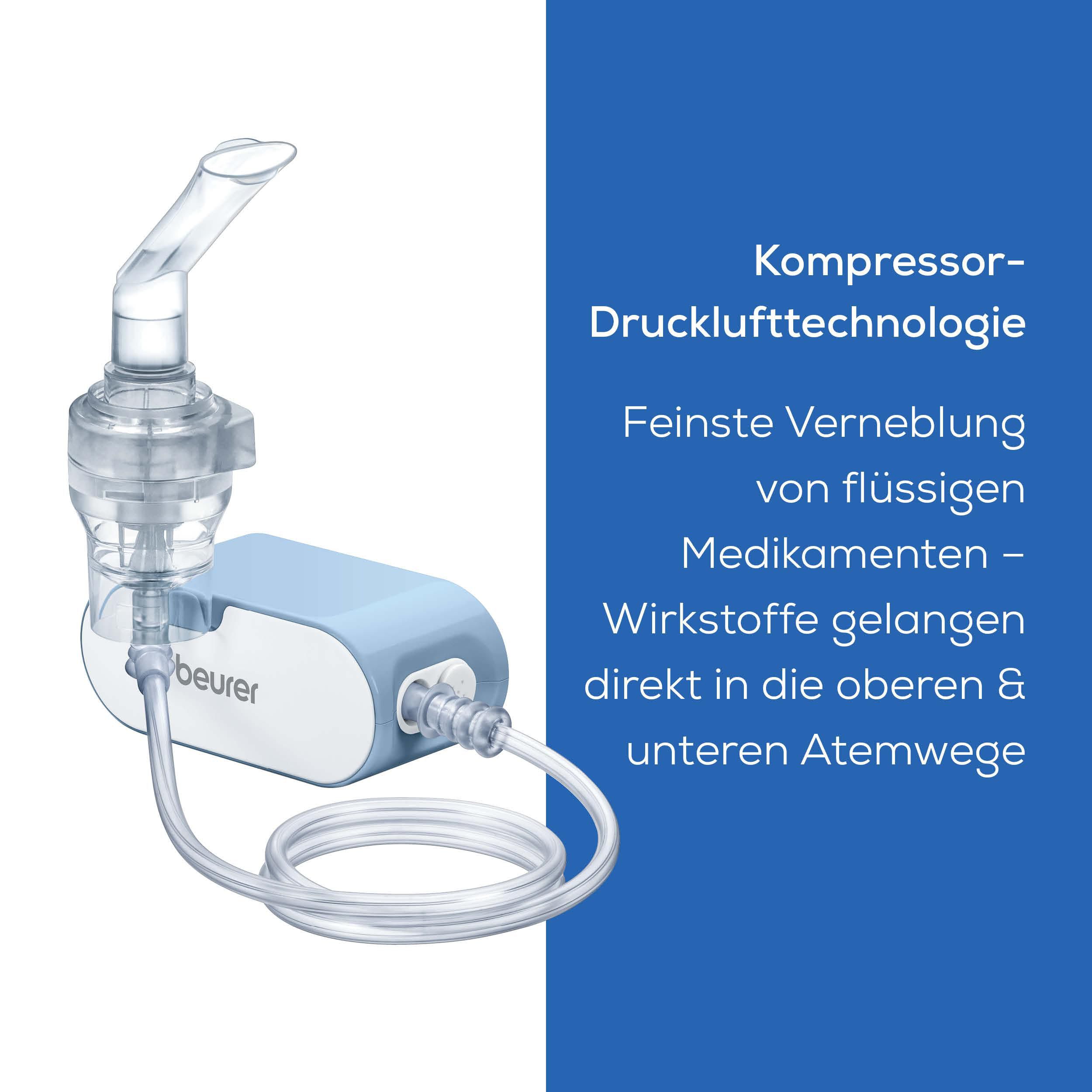 Thumbnail - BEURER Inhalationsgerät "IH 60 zur Behandlung der oberen und unteren Atemwege" Entspannte Anwendung durch flüsterleisten...