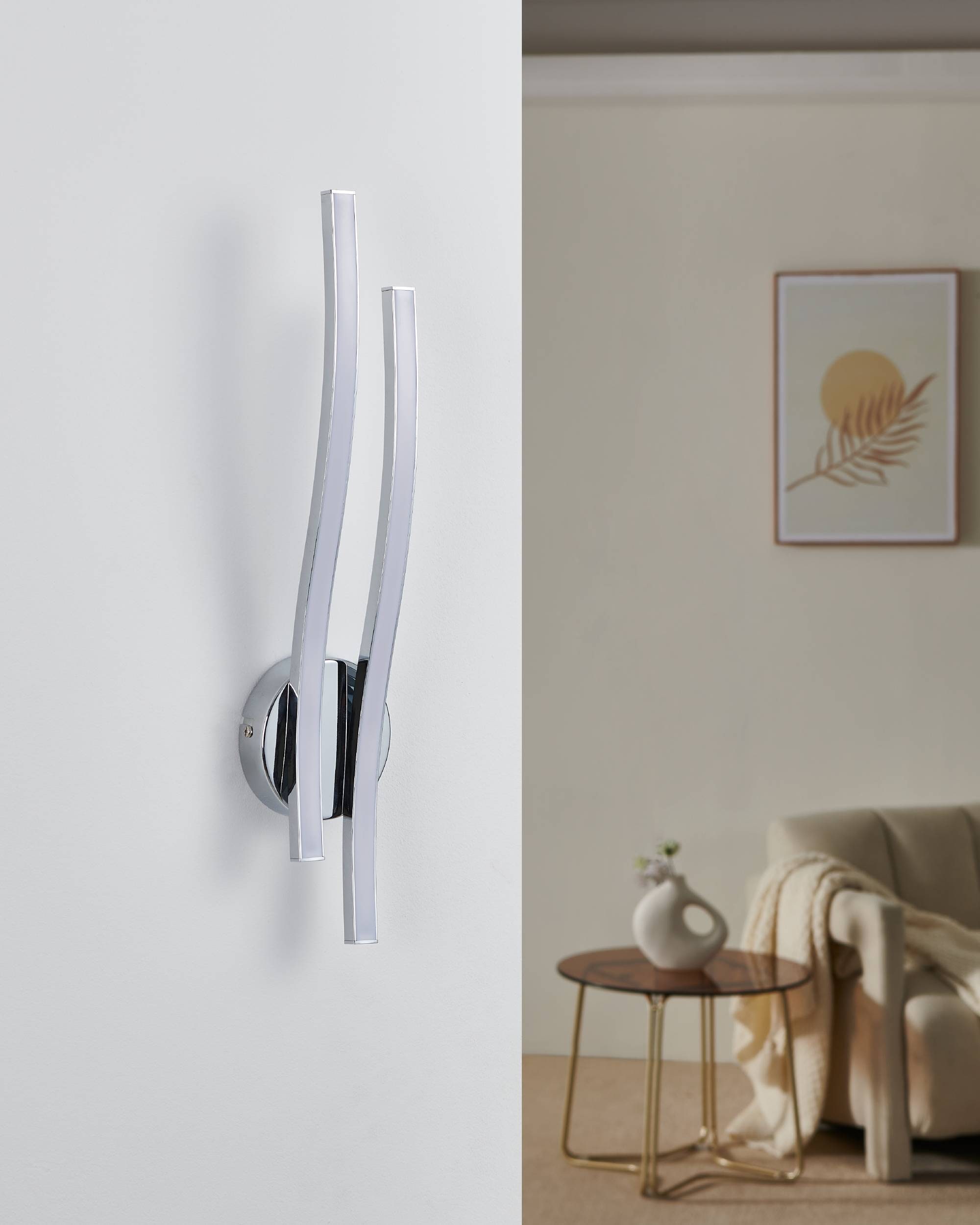 EGLO Wandleuchte »Valmora Wandlampe, Alu und Kunststoff, Wohnzimmerlampe, Flurlampe« LED-Modul 1 Stk. Warmweiß