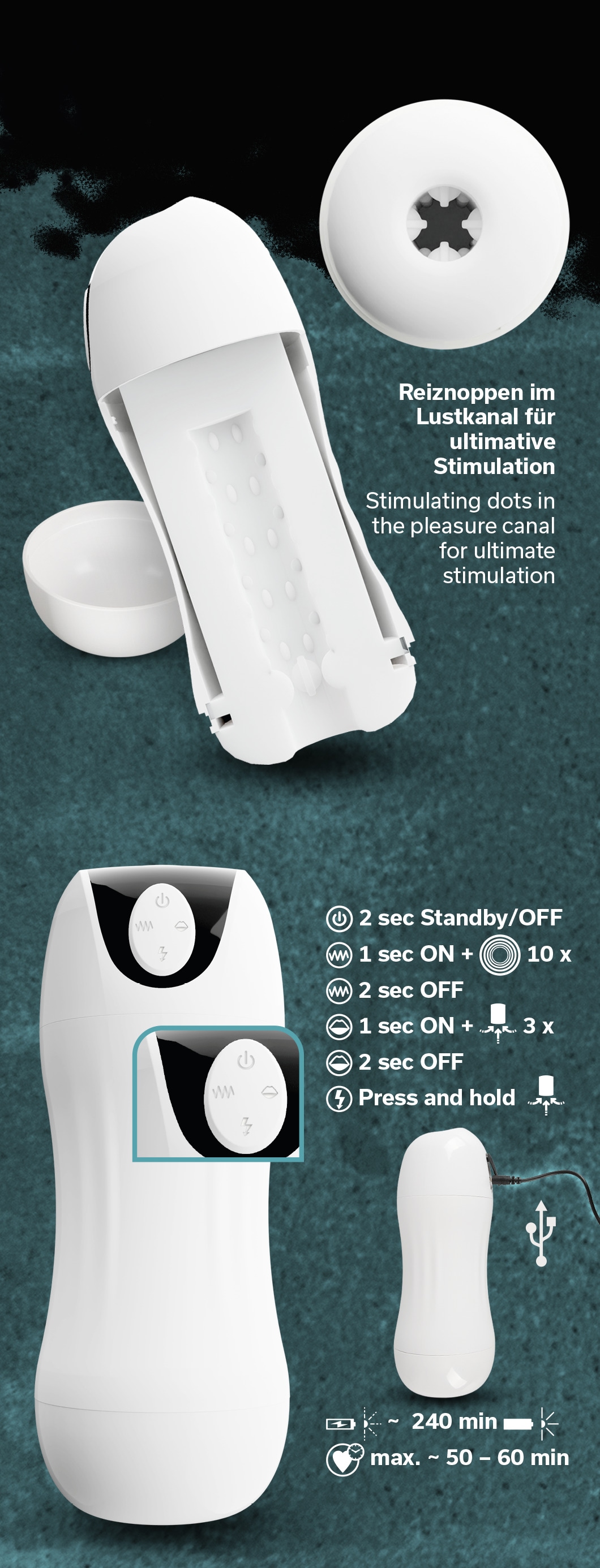 Stroker Masturbator »Masturbator Masturbator with 2 functions«