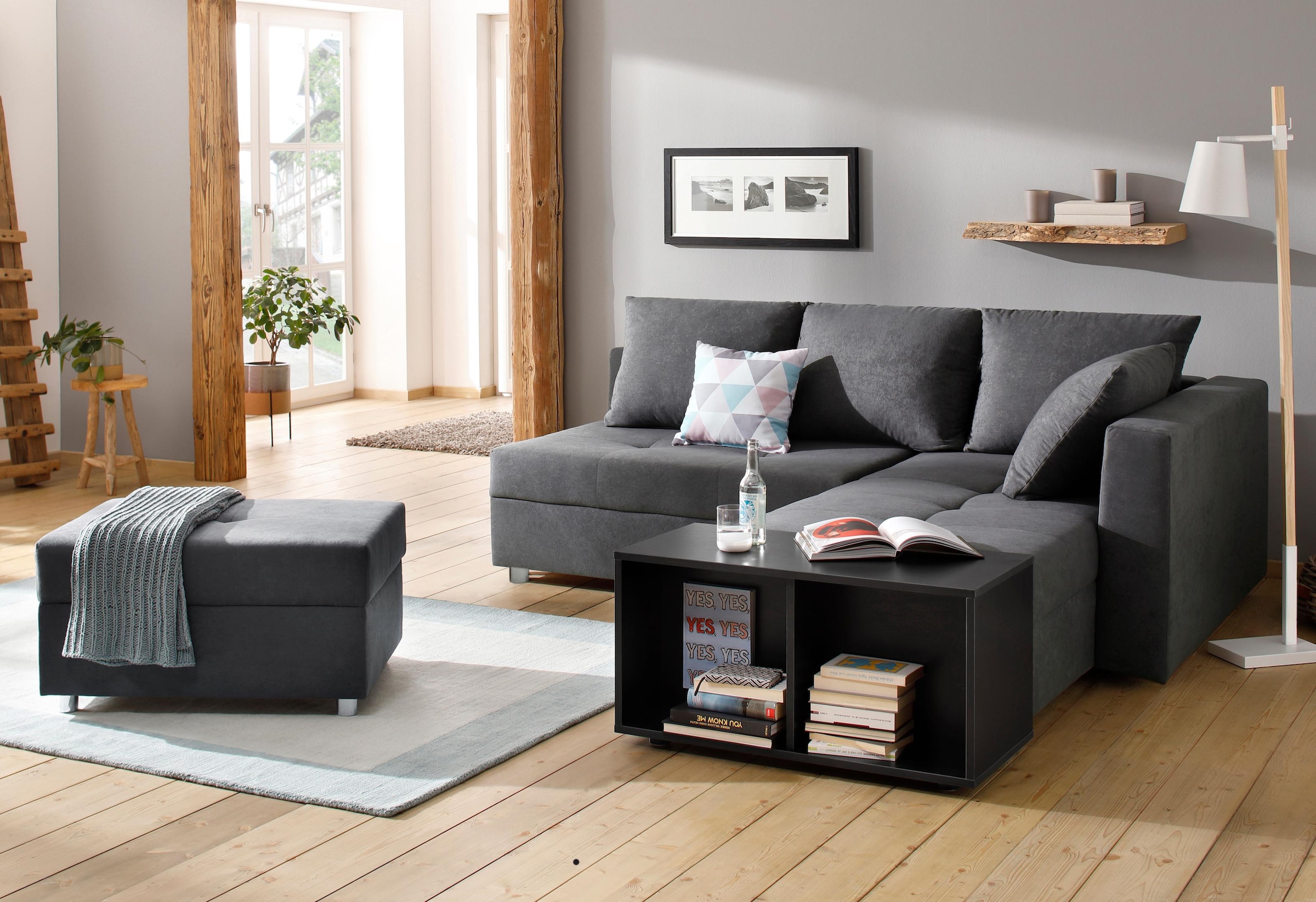 Home affaire Ecksofa Italia, mit Bettfunktion und Bettkasten