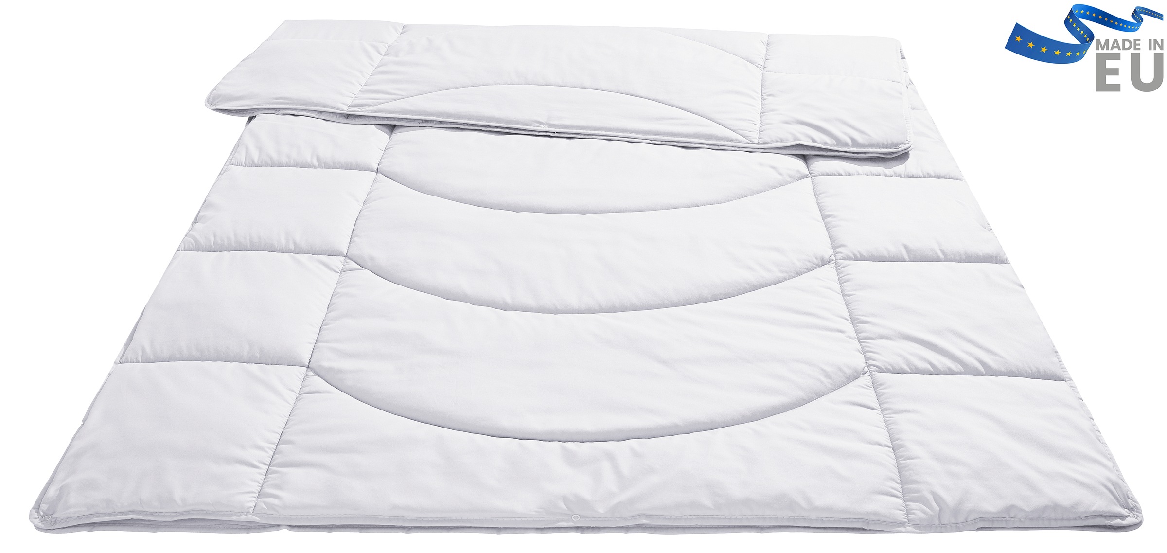 OTTO home Microfaserbettdecke "Microlux, Bettdecke 135x200 cm und Übergrößen bis 240x220cm" 4-Jahreszeiten Füllung Feuchtigkeitsregulierende 3D Klimafaser (Polyester) 1 Stk. tlg. fest versteppter Bezug - keine Bettwäsche nötig, Sommer, Winter
