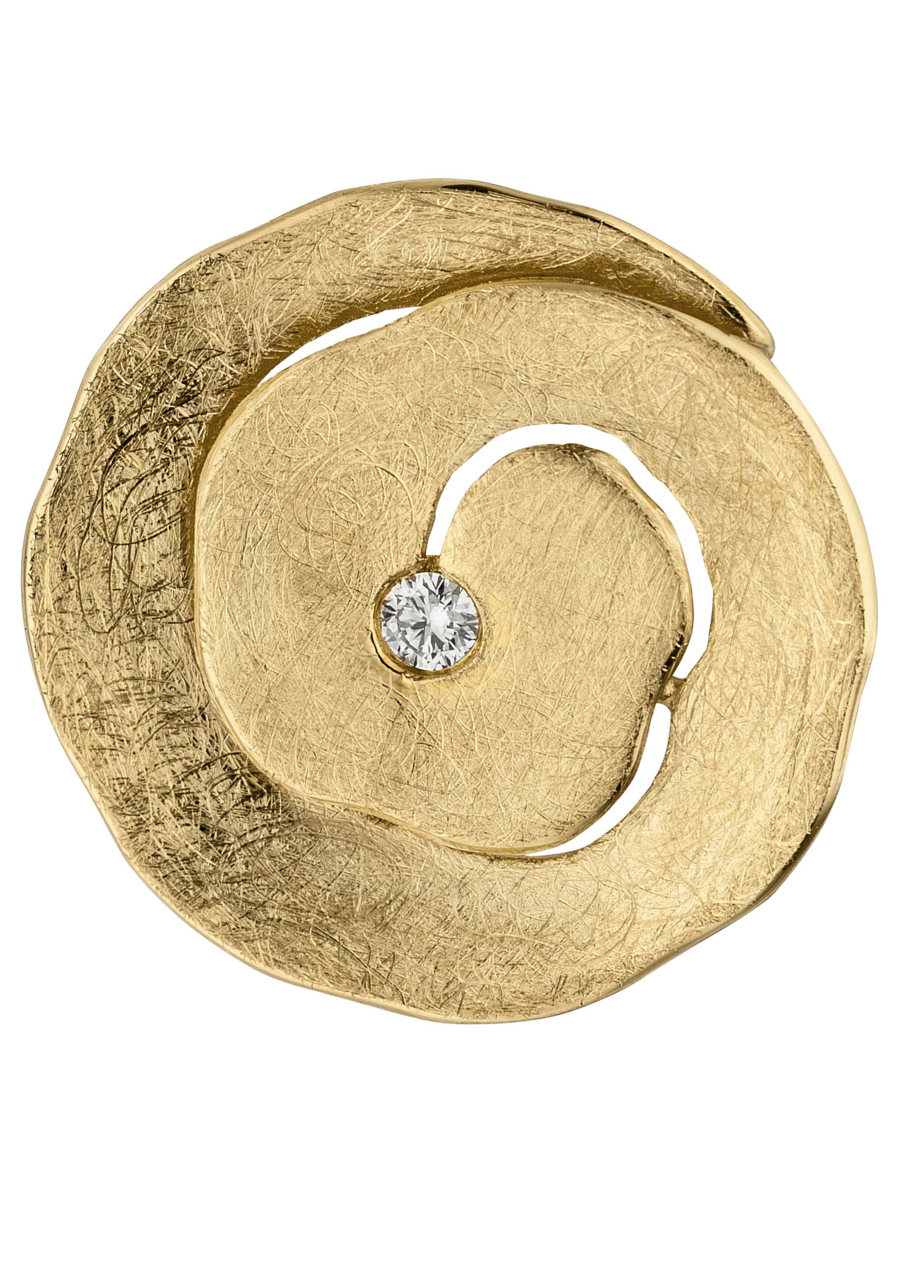 JOBO Kettenanhänger »Anhänger eismatt« 585 Gold mit Diamant 0 06 ct.