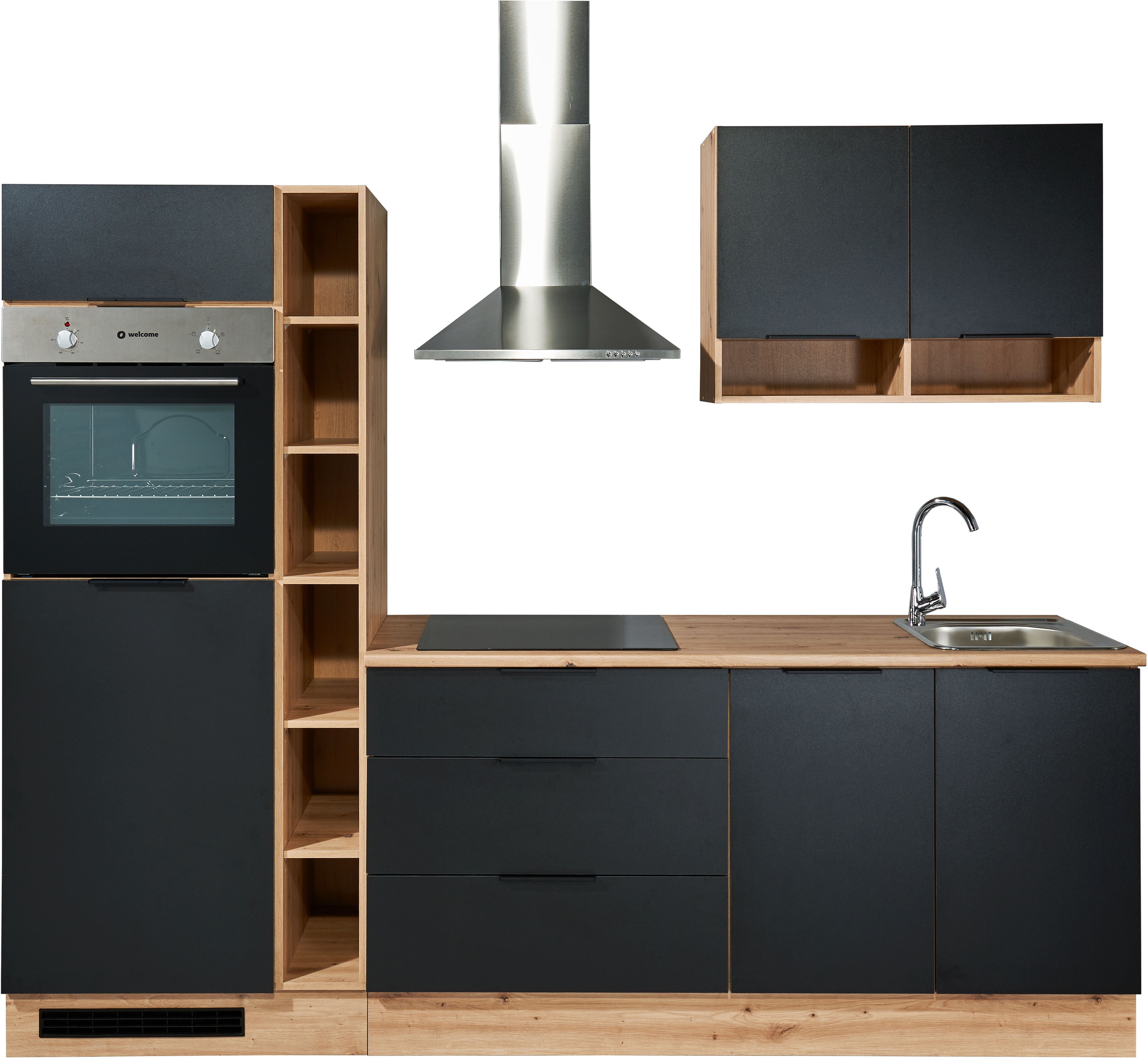 BASIC by Balculina Küchenzeile "Oskar B/H/T 250x211x60 cm" Breite 250cm, wa günstig online kaufen