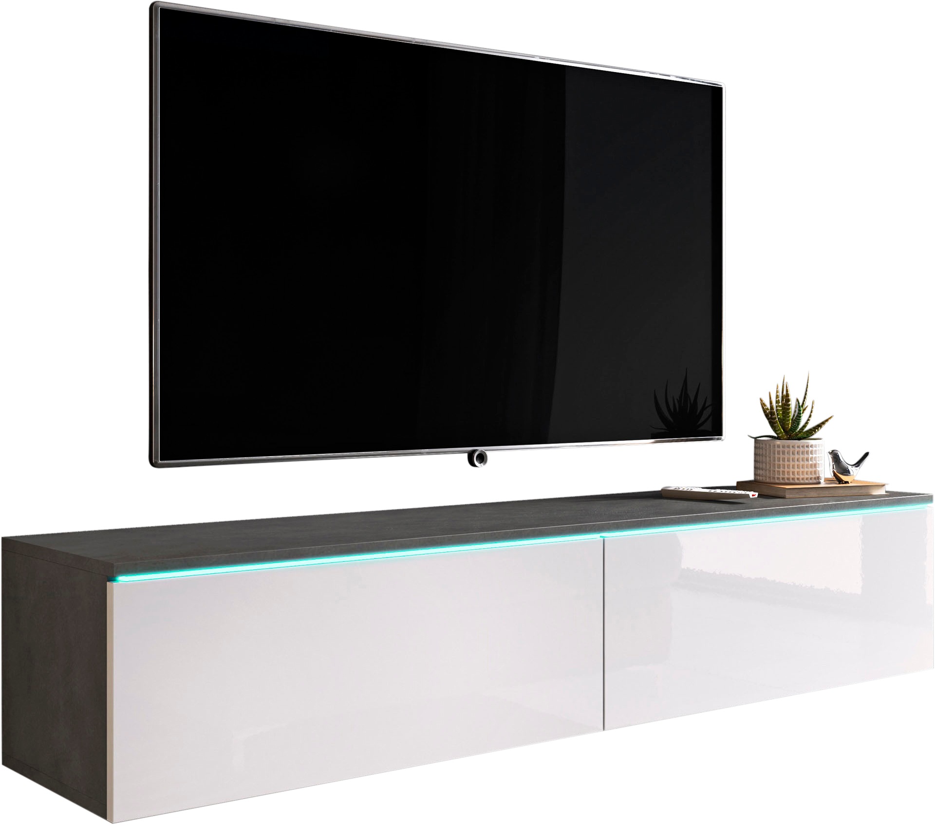 Thumbnail - INOSIGN Lowboard "LOWBOARD D, wahlweise mit oder ohne Beleuchtung", modernes TV-Board ohne Griffe, mit viel Stauraum,ste...