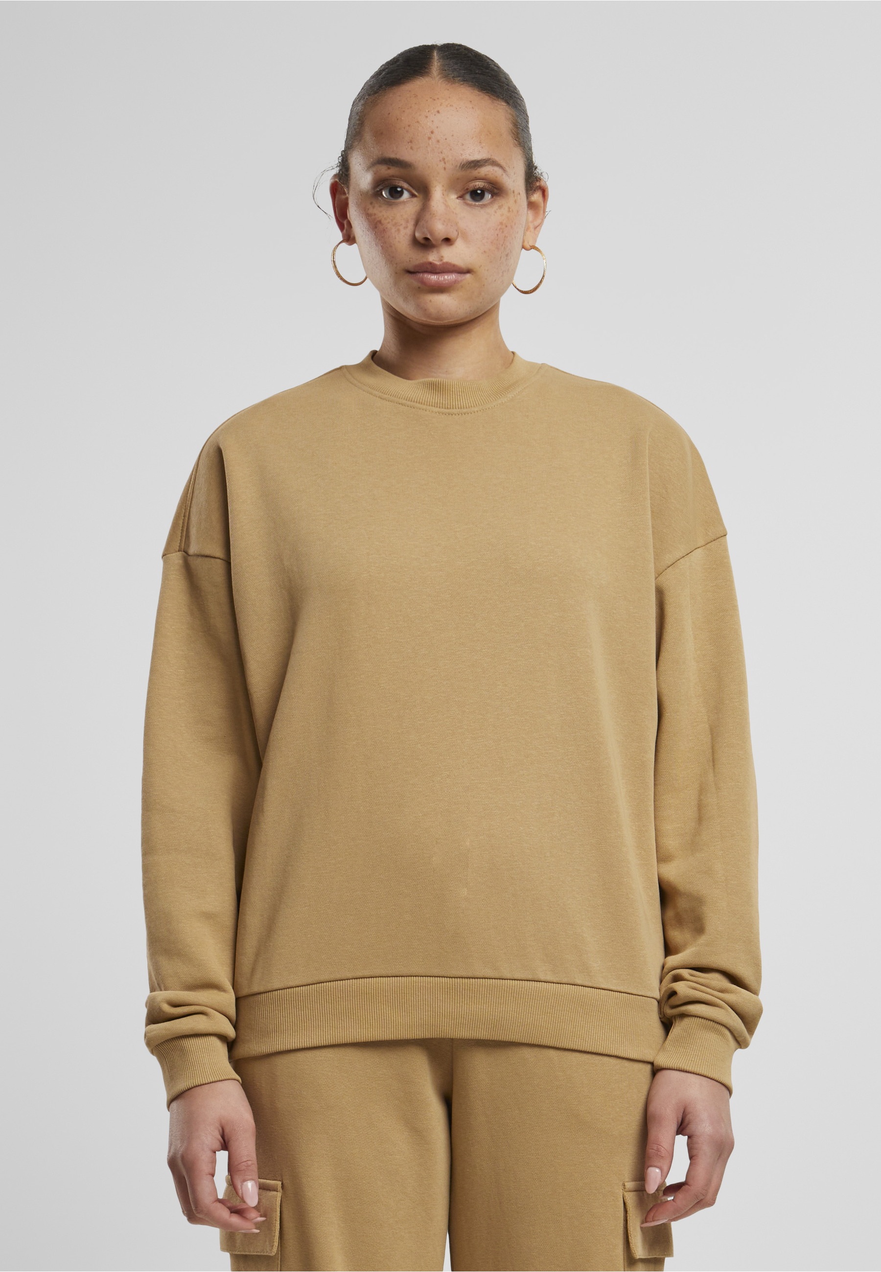 URBAN CLASSICS Sweater »Urban Classics Damen Ladies Oversized Light Terry Crewneck«
