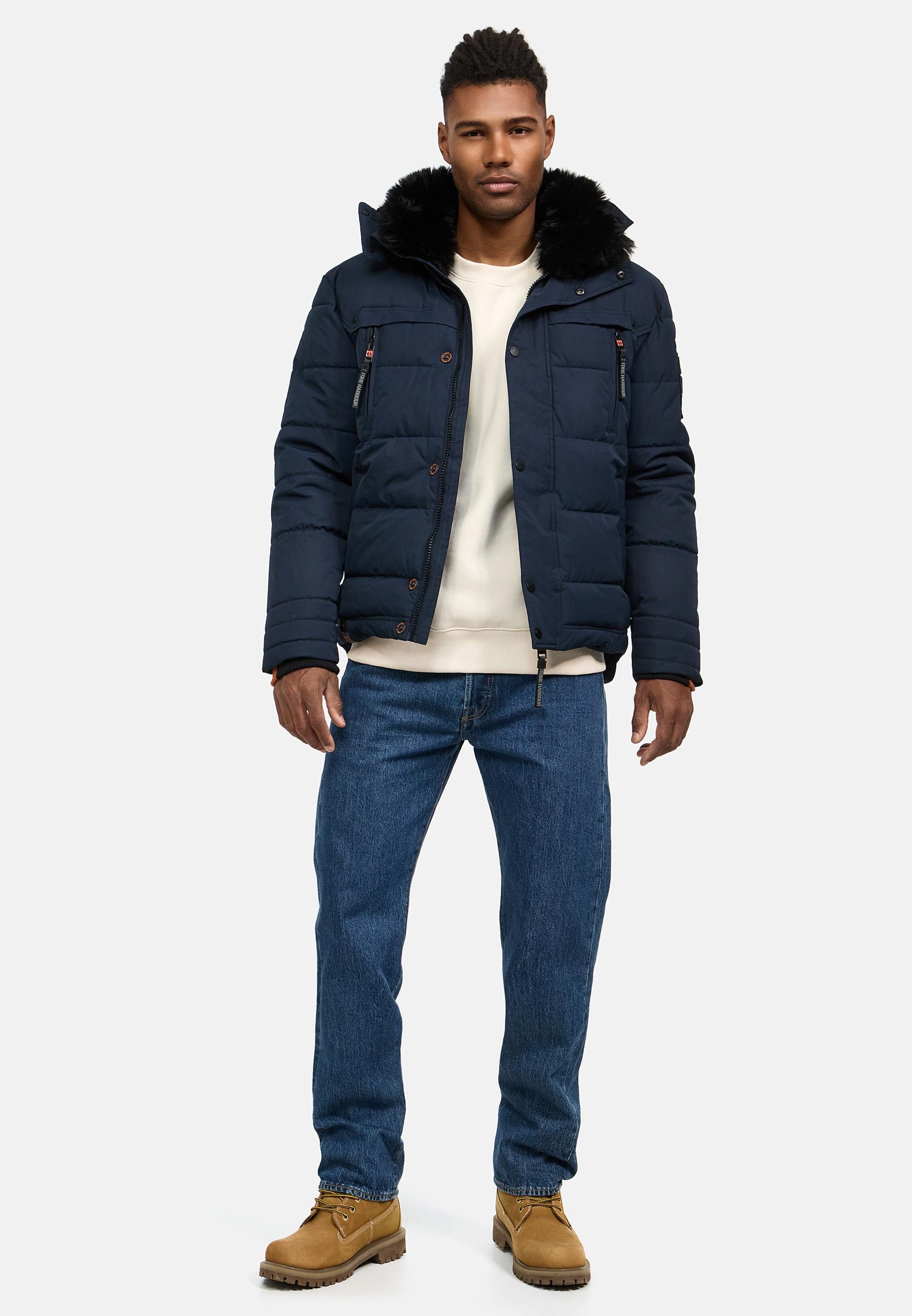Stone Harbour Steppjacke »Witas«, mit Kapuze, gesteppte Herren Winterjacke mit abnehmbarer Kapuze
