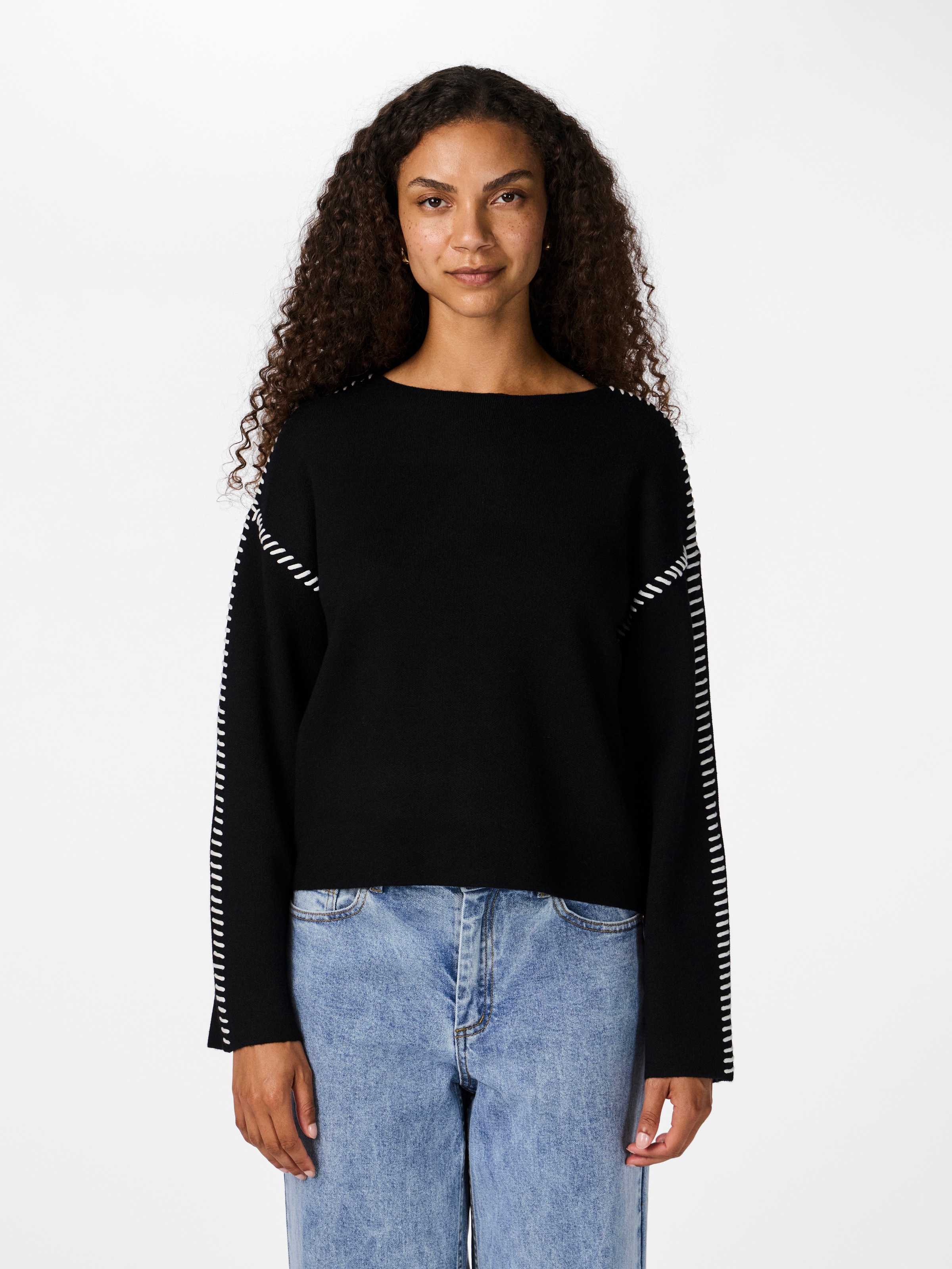 Y.A.S "YASSTITCHA LS KNIT PULLOVER S. NOOS" farblich abgesetzte Nähte günstig online kaufen