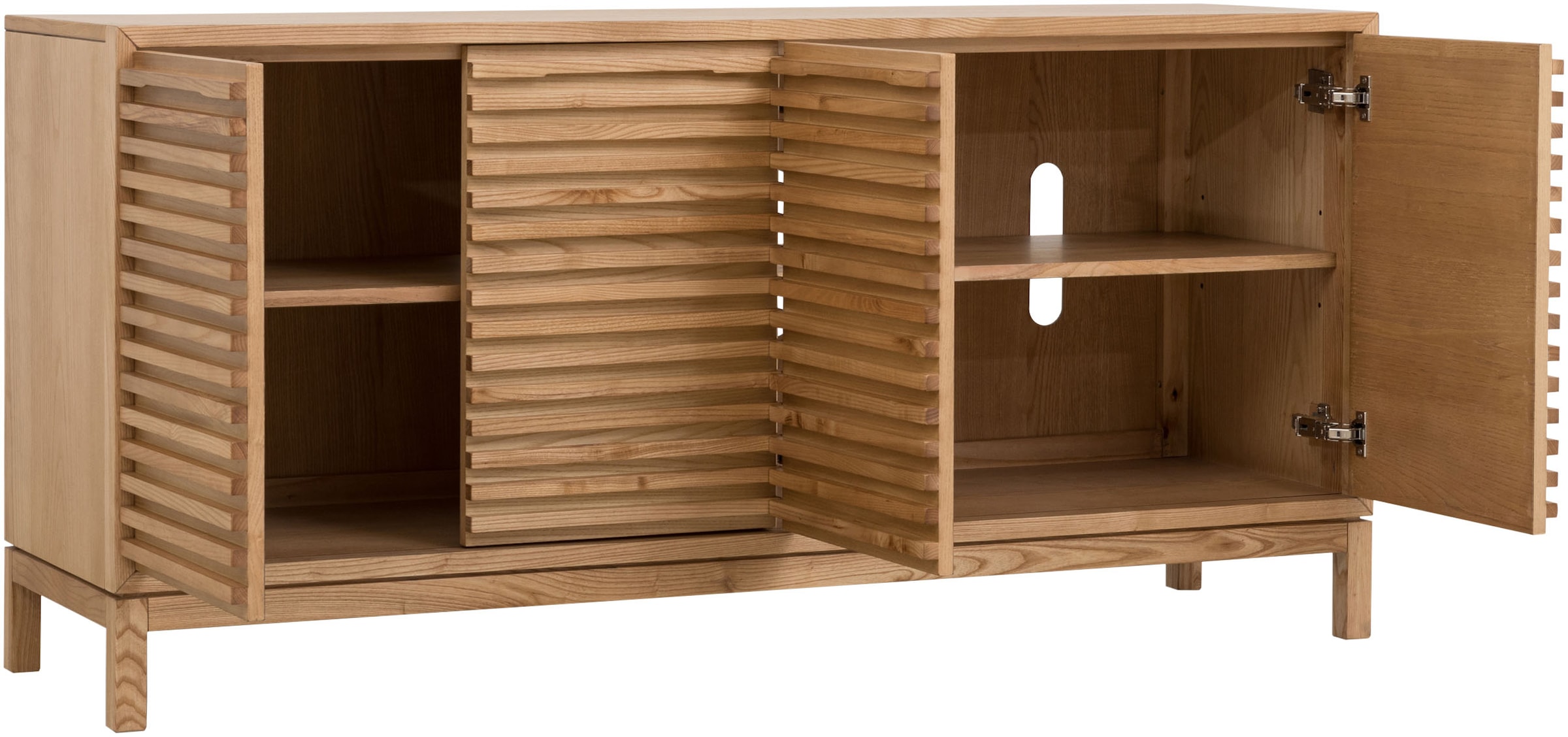 andas Sideboard »Tanner 4-türiges Sideboard aus Eschenholz« 1 Stk. tlg.