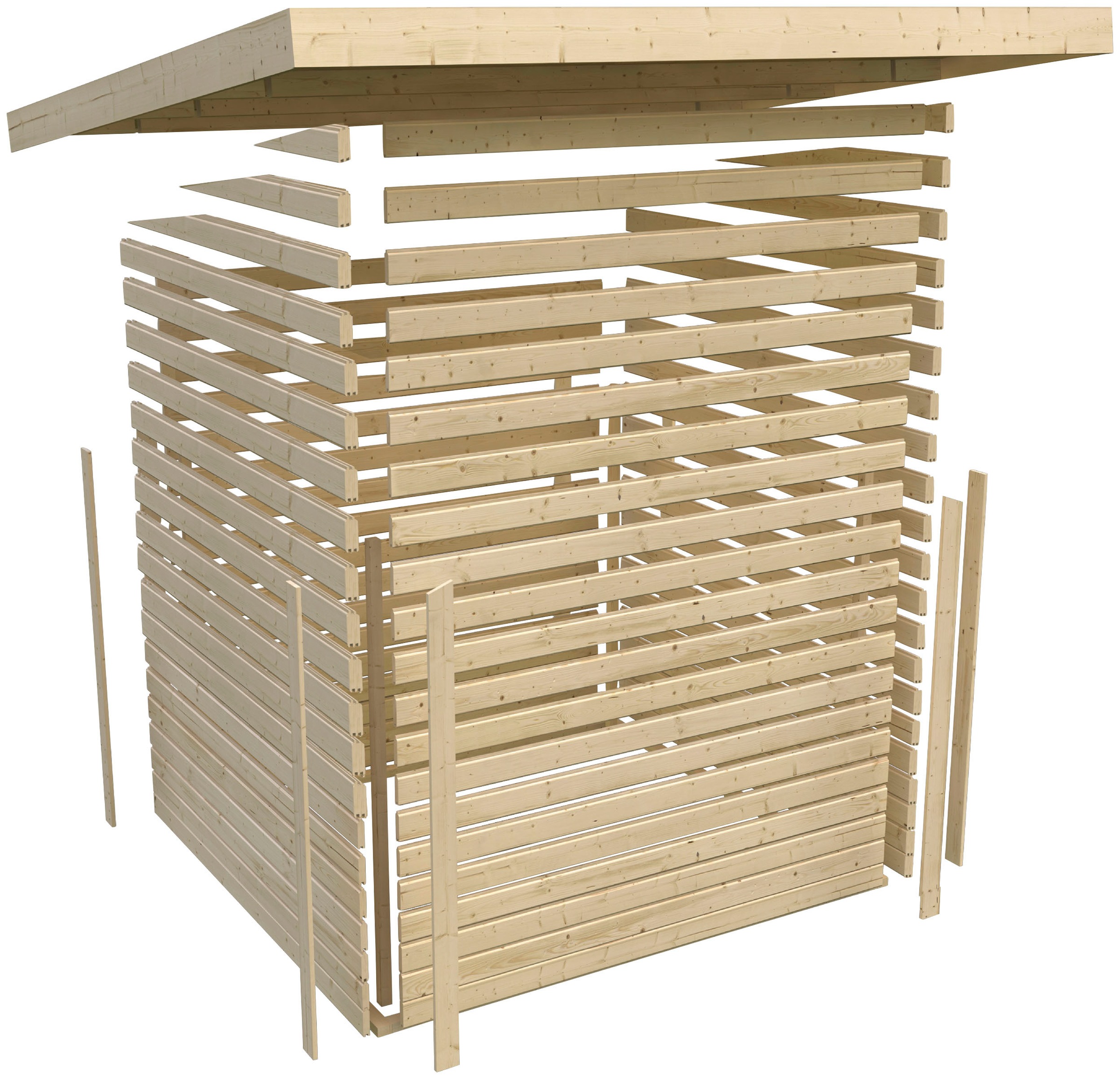 Karibu Saunahaus »Maiko 2B«, Ofen 9 kW Bio ext. Strg.