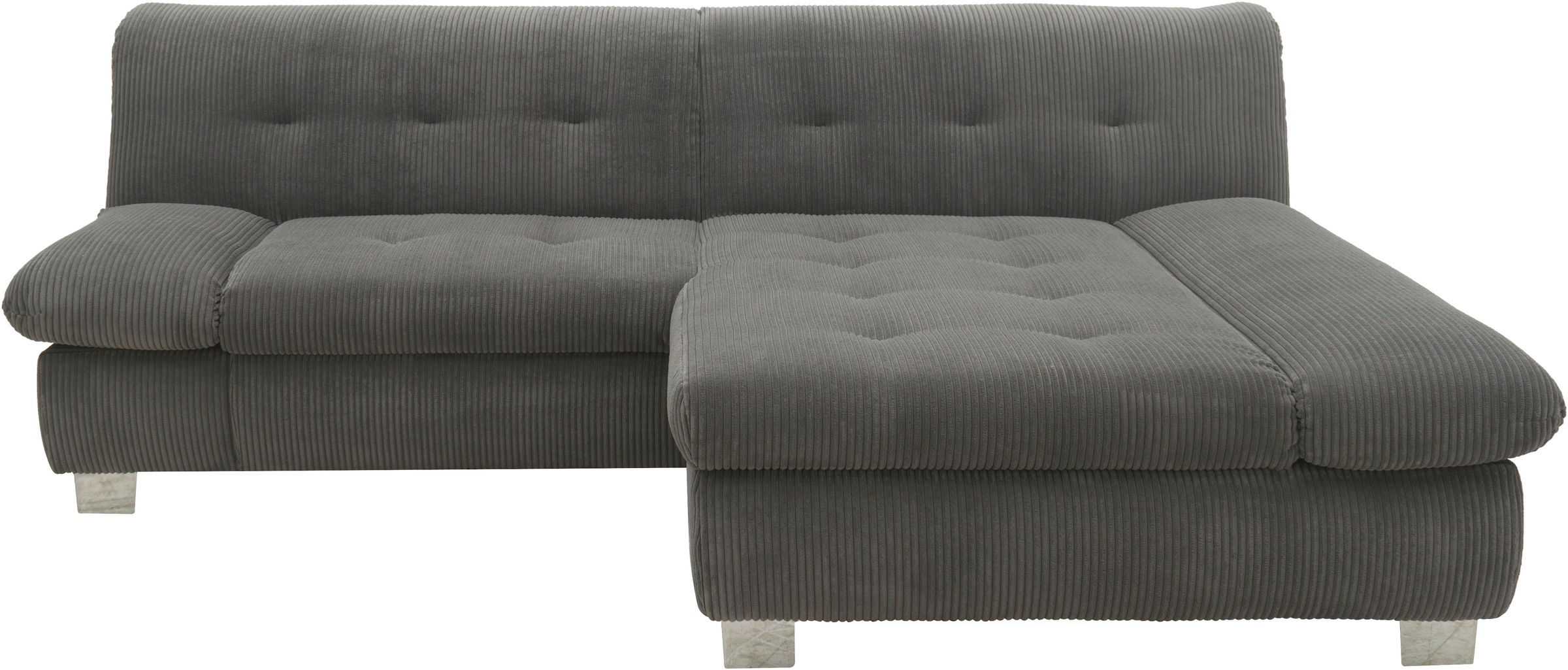 DOMO collection Ecksofa »100031 kompakte Stellmaße, komfortabel und bequem, L-Form«, wahlweise mit Bettfunktion und Armteilverstellung. Breite 234cm