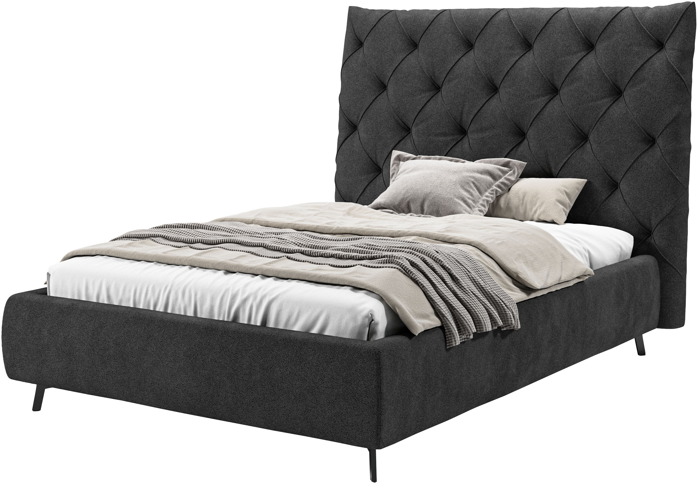 Home affaire Polsterbett "Maxime, in 4 Breiten bis 200cm, auch in Leder" Kopfteilhöhe 143 cm, belastbar bis 280 kg, auch in Überlänge 220cm