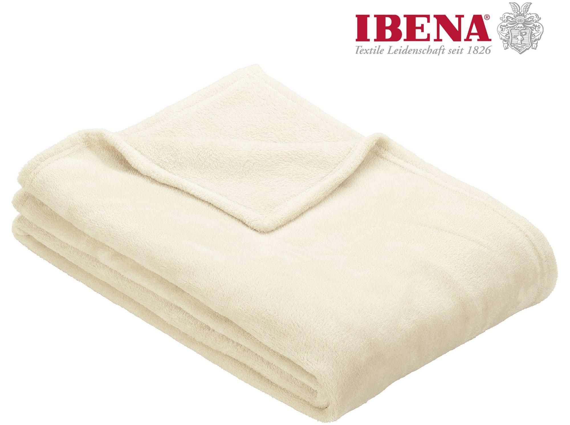 IBENA Wohndecke "Uni Fleecedecke Olbia", einfarbig schick, Kuscheldecke