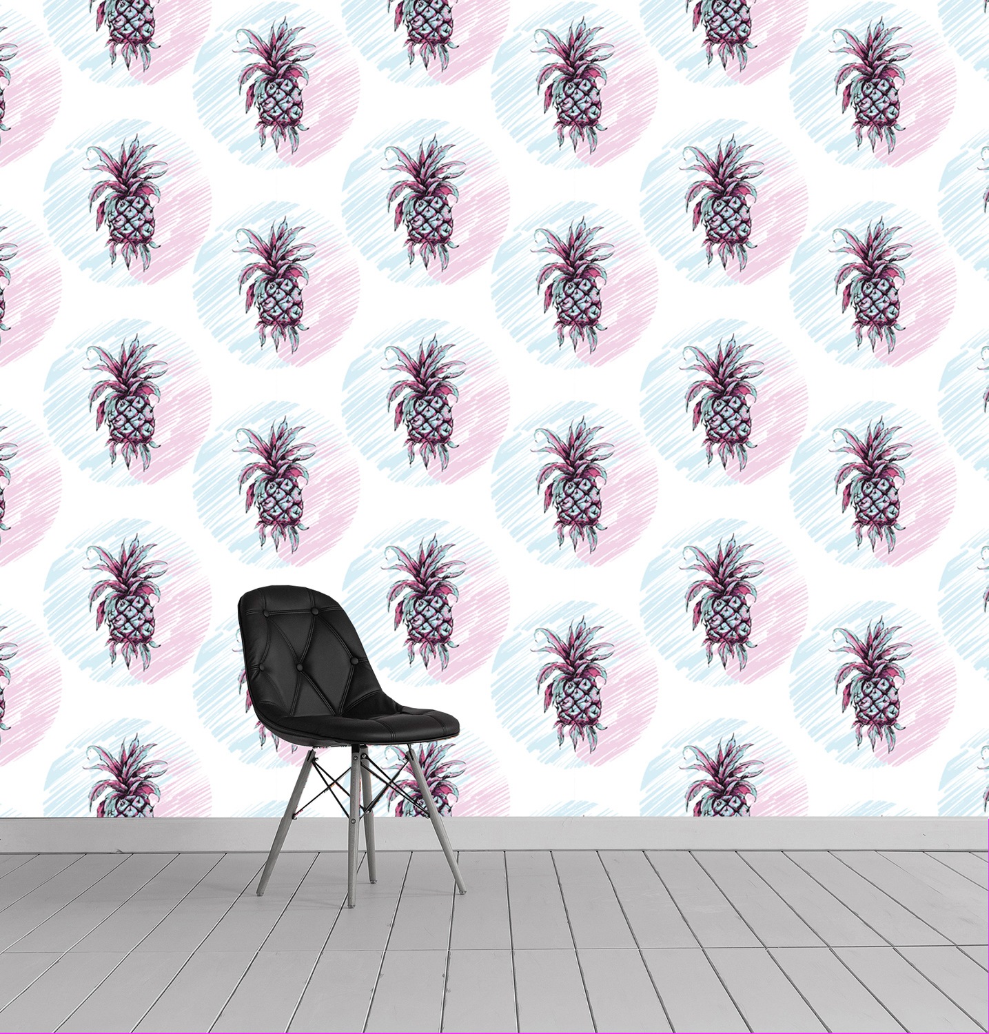 queence Vinyltapete »Macey« bedruckt | tropisch glatt 90x250cm, selbstklebend, kinderleichte Anbringung, , Sticker