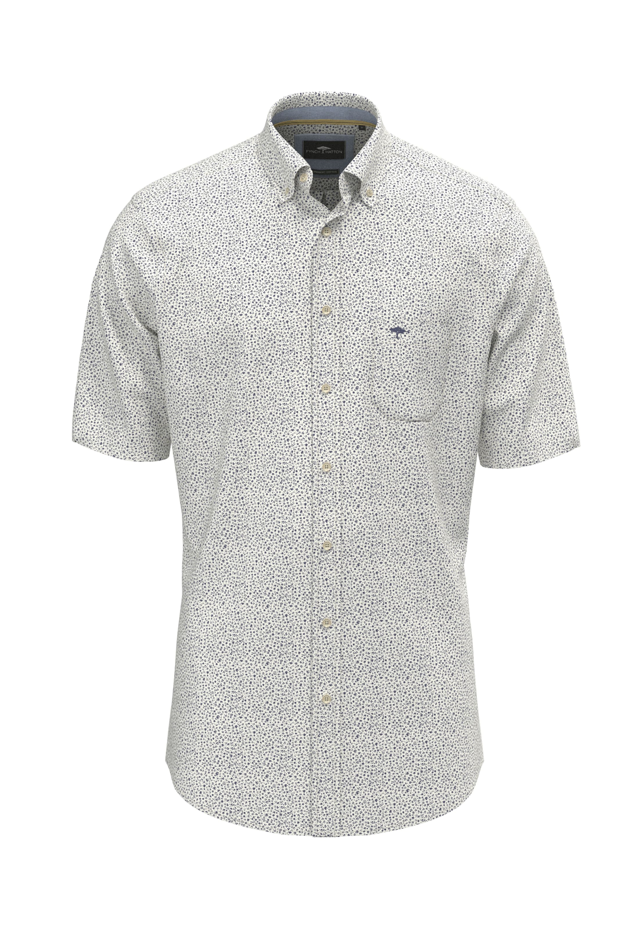 FYNCH-HATTON Kurzarmhemd mit Logo Stickerei günstig online kaufen