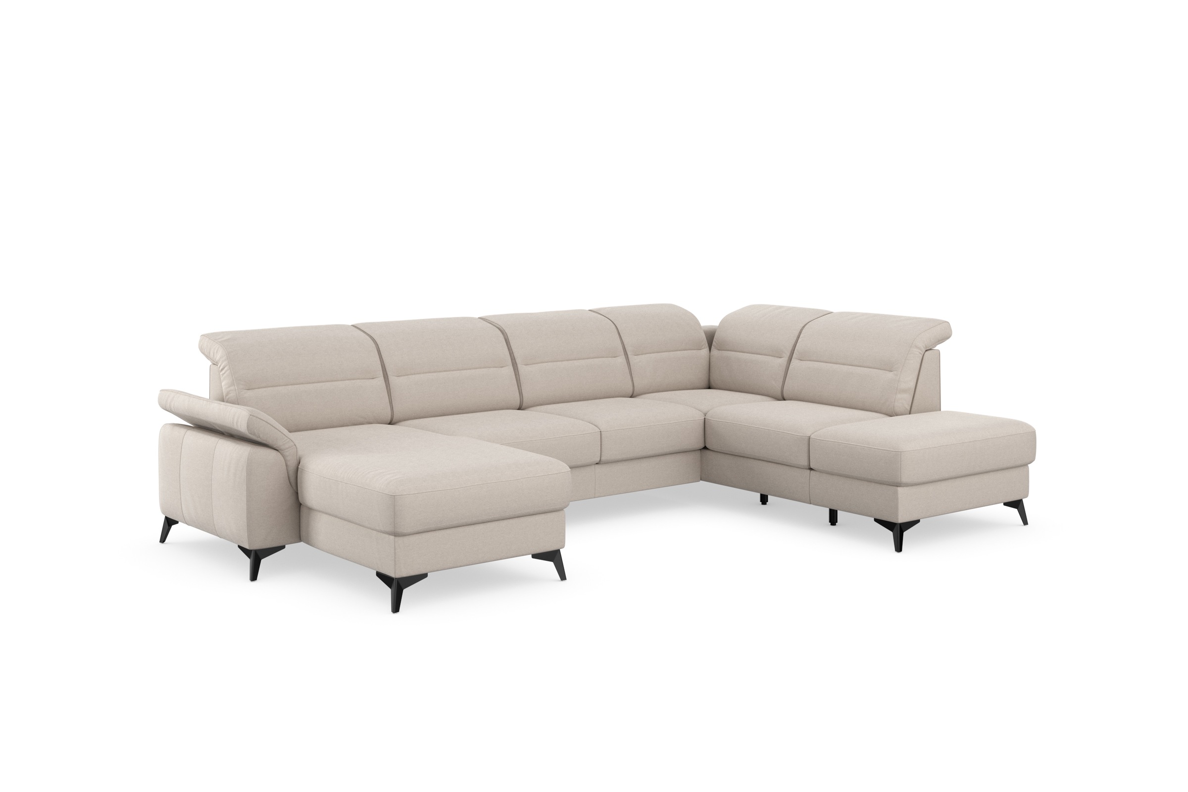 Thumbnail - sit&more Wohnlandschaft "Sinatra U-Form" optional mit Kopfteilverstellung und Armteilfunktion, Metallfüße