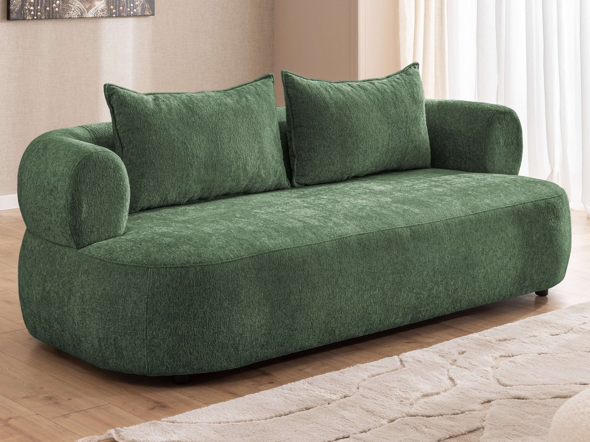 Home affaire 3-Sitzer "LUSSAC 3-Sitzer Design-Sofa mit Zierkissen, Maße B/T günstig online kaufen
