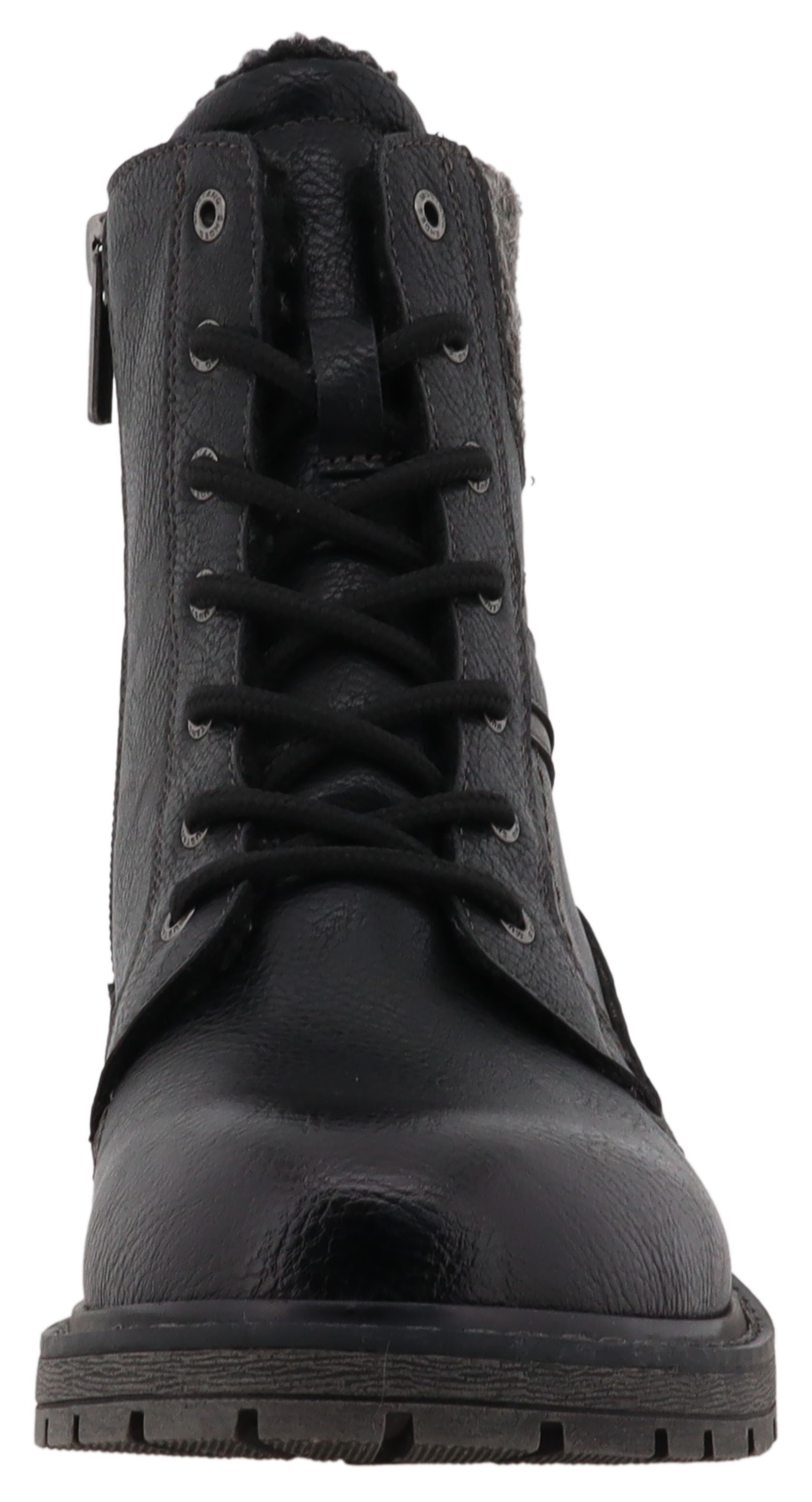 Schnürstiefelette MUSTANG SHOES "Mustang Shoes Stiefelette Lederimitat/Textil", Damen, Gr. 37, schwarz, Lederimitat, Textil, Schuhe Schnürstiefelette 3