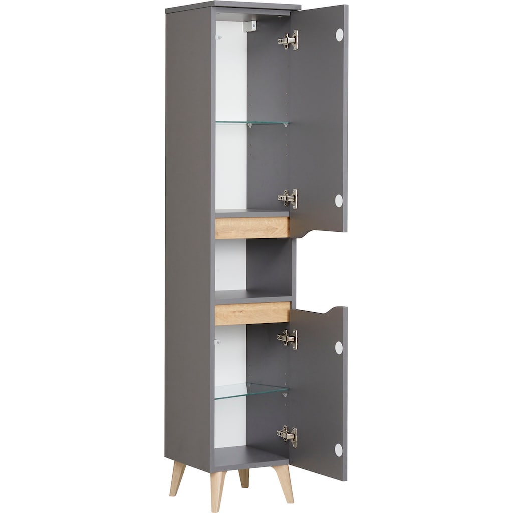 Saphir Midischrank »Quickset Badschrank 30 cm breit, 2 Türen, 1 Nische, 2 Einlegeböden«