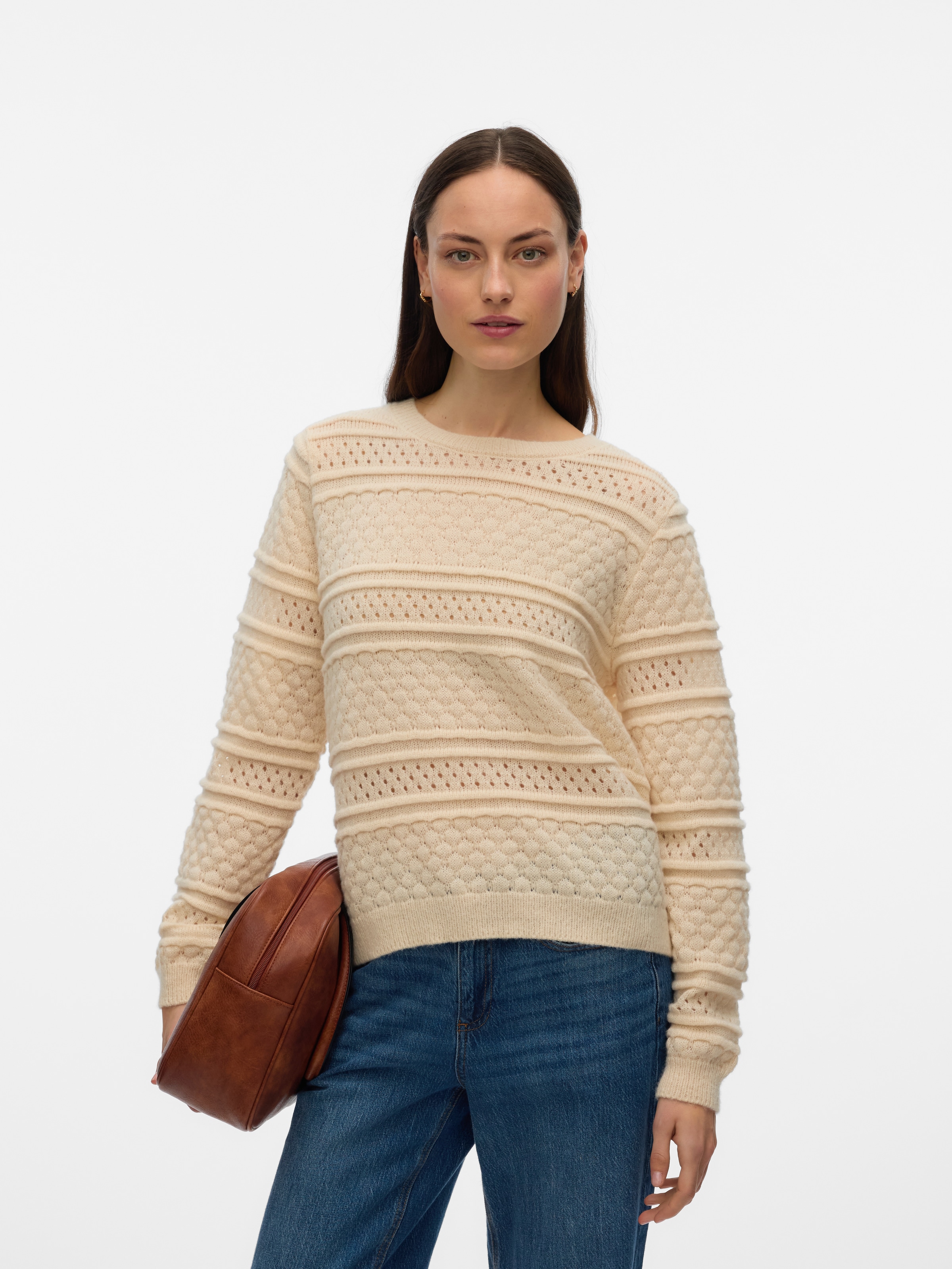 Vero Moda Strickpullover "VMLEO LS O-NECK PULLOVER BF" günstig online kaufen