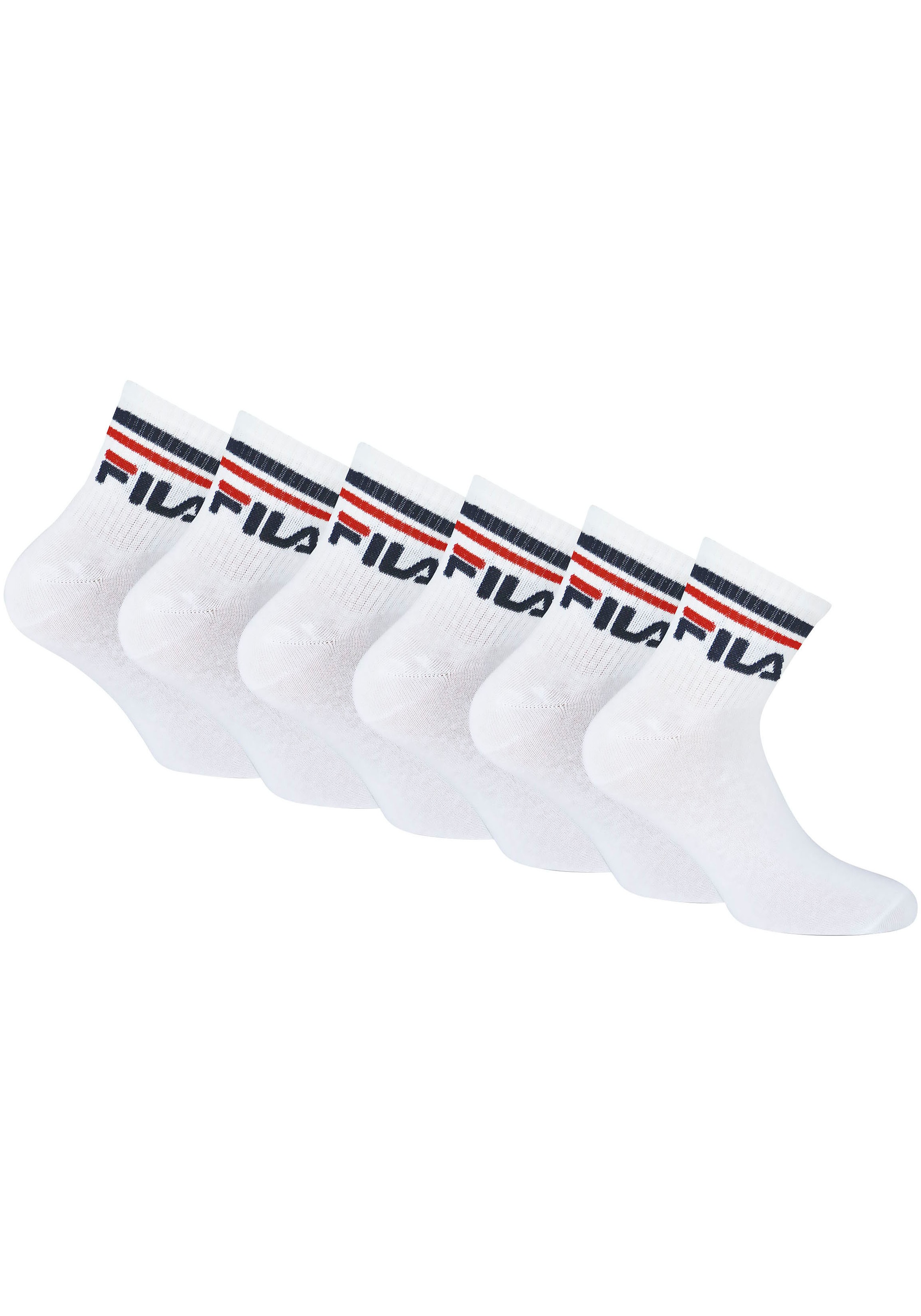 Thumbnail - Fila Sportsocken "UNISEX QUARTER PLAIN SOCKS" 6 Stk. tlg. mit Logo-Schriftzug