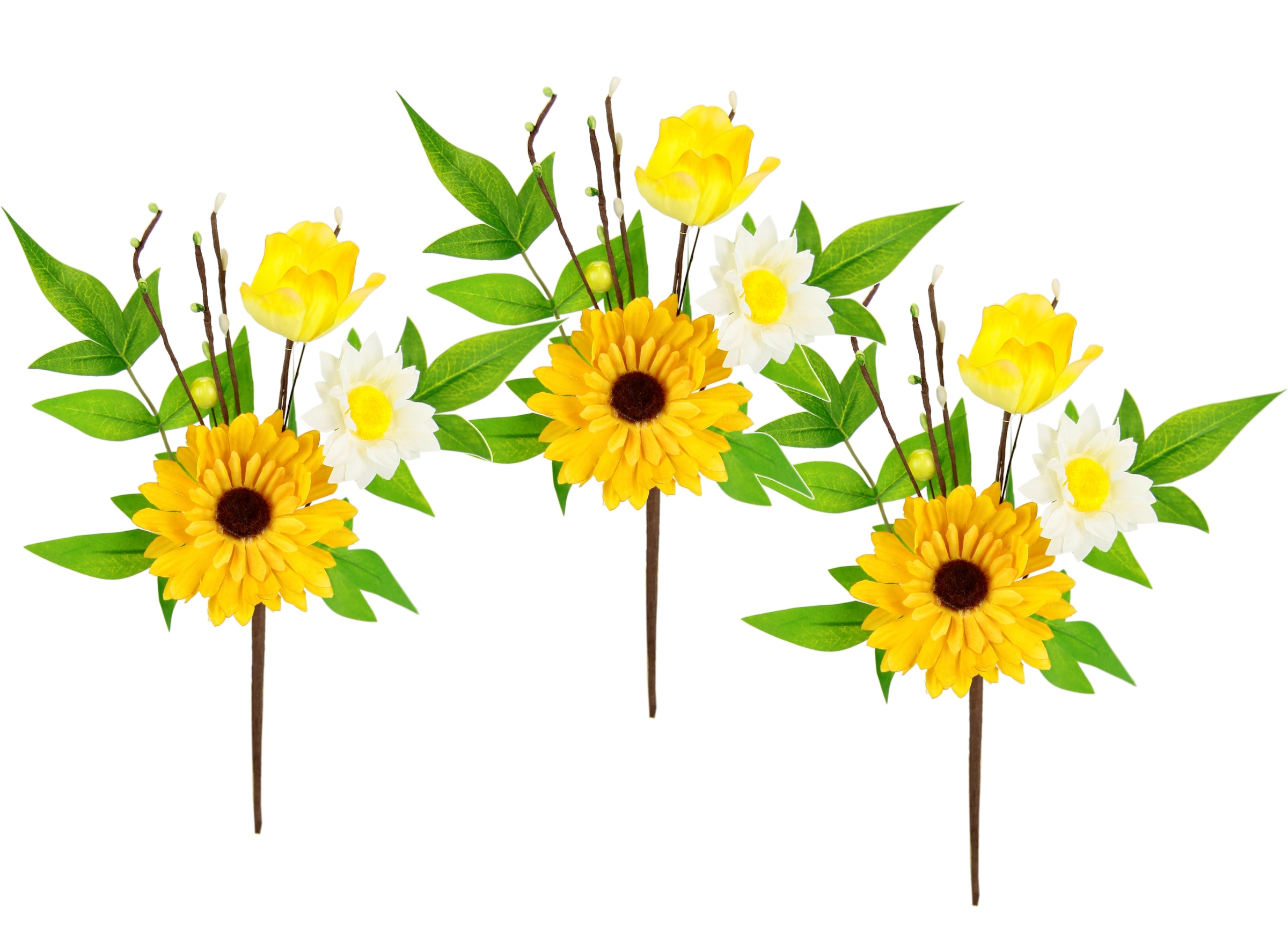 I.GE.A. Kunstzweig "Dekozweig Gerbera Margeriten", 3er Set Zweig Einzelblum günstig online kaufen