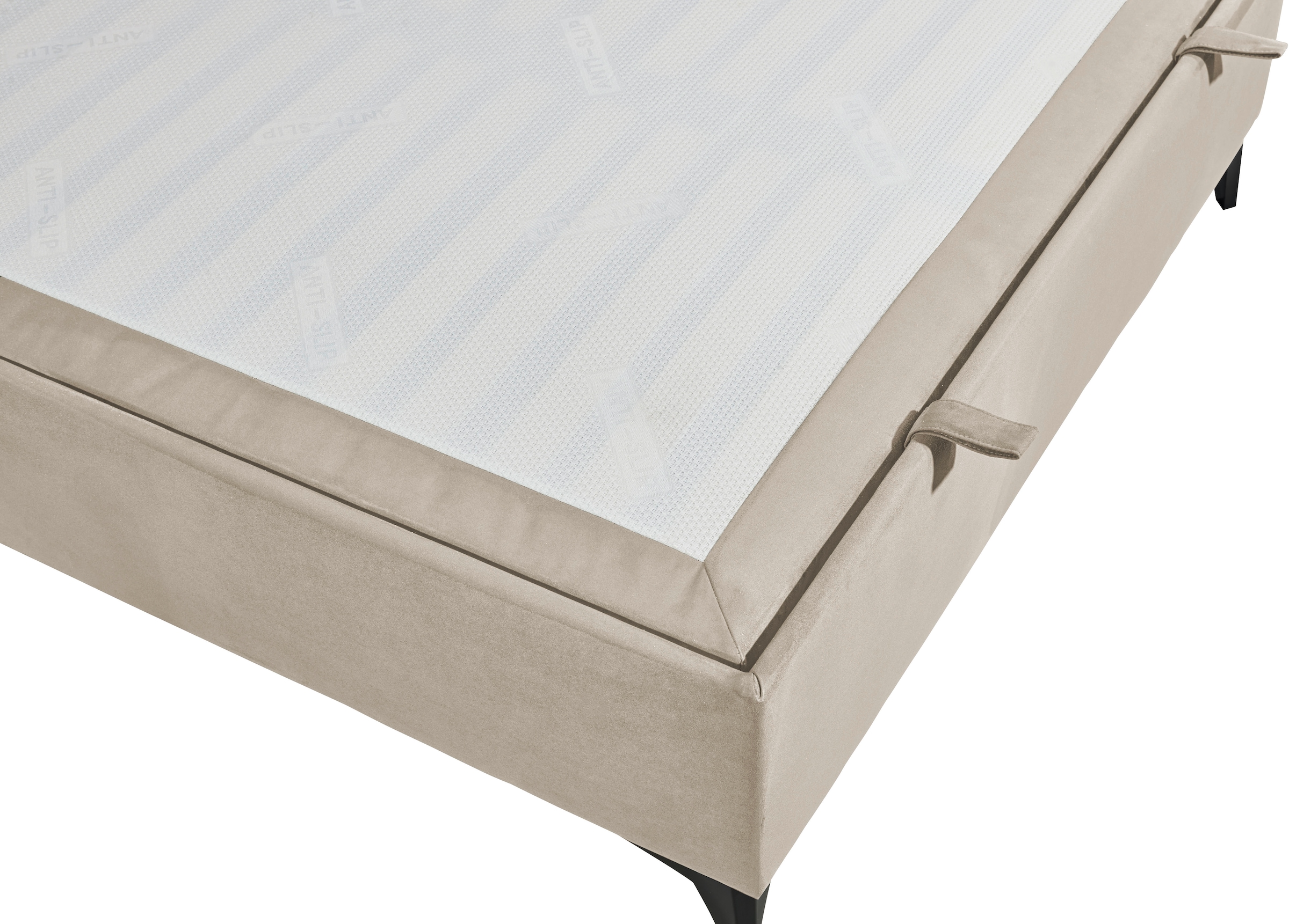 ED EXCITING DESIGN Boxbett »Monroe inkl. Bettkasten, erhältlich in den Breiten 120cm & 140cm«, Duo-Matratze - feste Seite mit Kokosmatte
