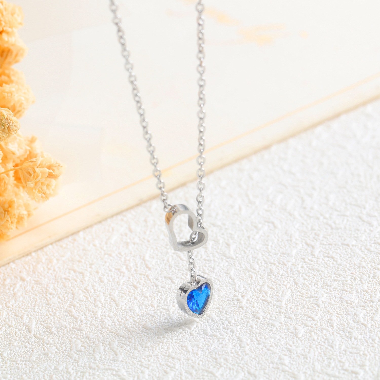 COLLEZIONE ALESSANDRO Kette mit Anhänger »Cuore«, mit Glasstein