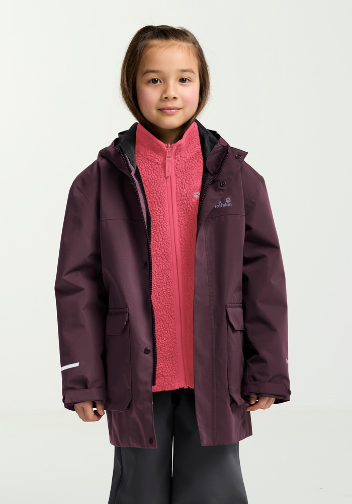 Jack Wolfskin 3-in-1-Funktionsjacke »3IN1 CANVEY KIDS«, mit Kapuze