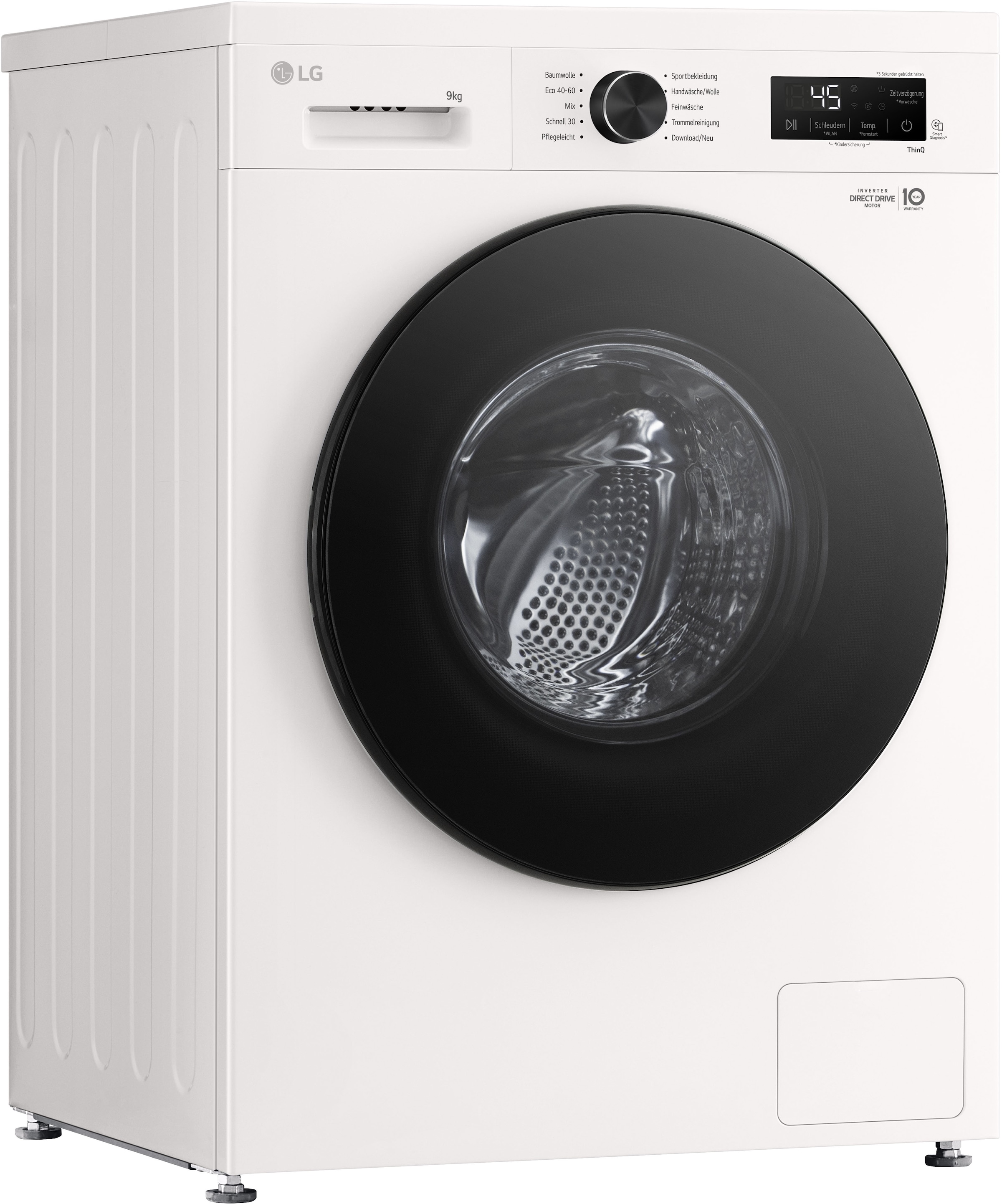 LG Waschmaschine VB "F4WB309Y" 9 kg 1350 U/min Freistehend mit Unterbaumögl günstig online kaufen