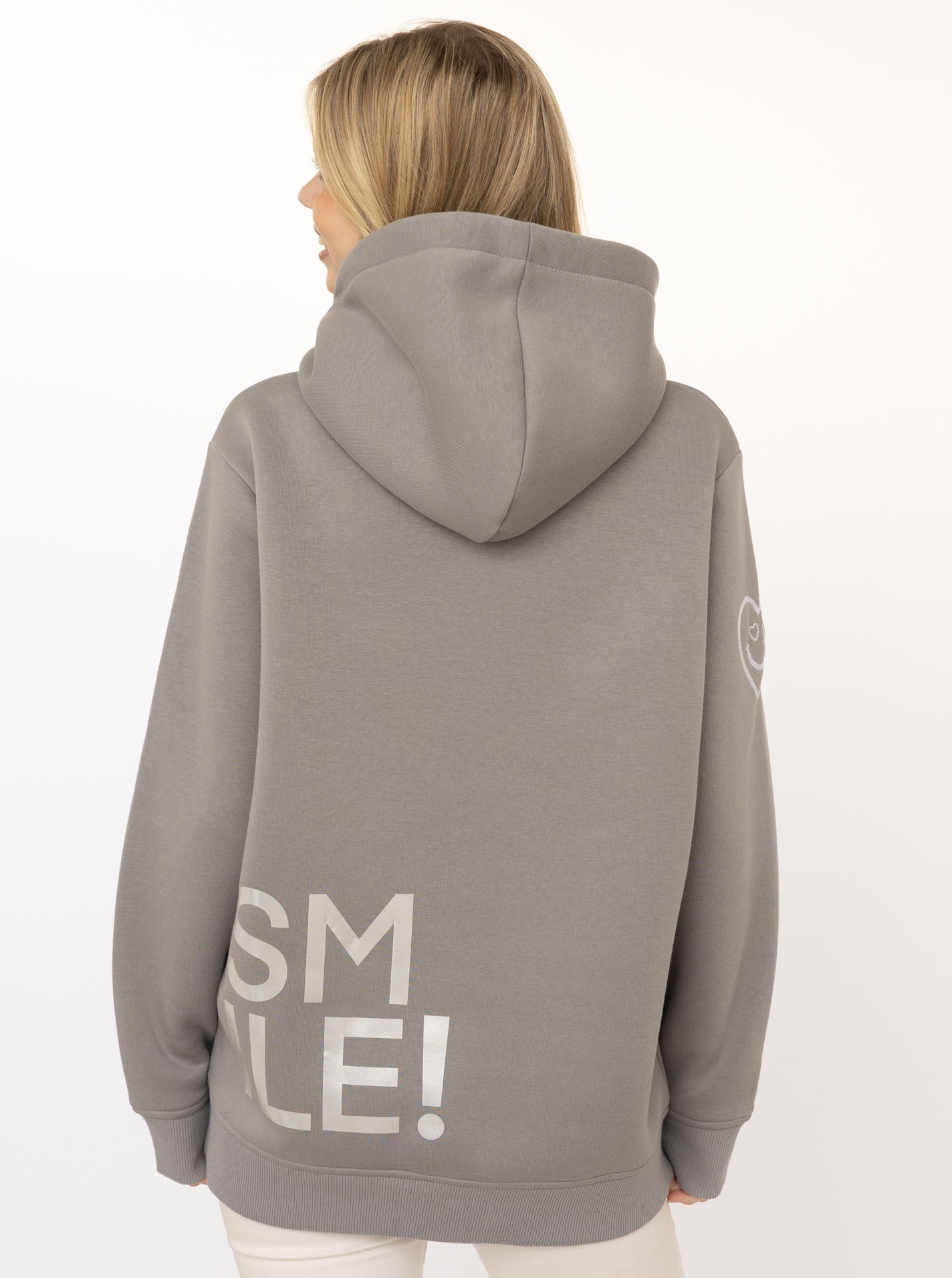 Zwillingsherz Hoodie ""Alissa Shiny"", glänzender Print, Daumenloch, Kordel günstig online kaufen