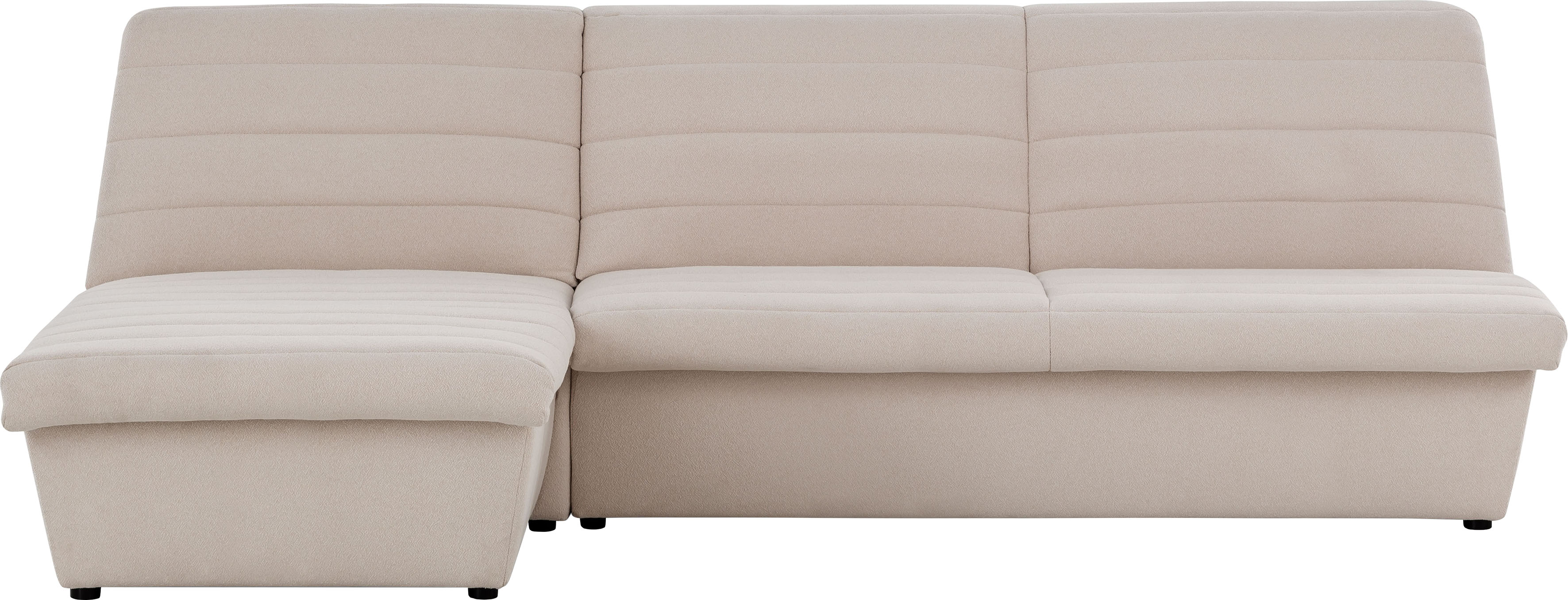 Ecksofa, B:274cm H:92cm T:168cm, beige, LOOKS BY WOLFGANG JOOP, 100% Polyester, Wohnzimmer, Sofas, "LOOKS VIII L-Form", Quersteppung, ohne Armlehnen,