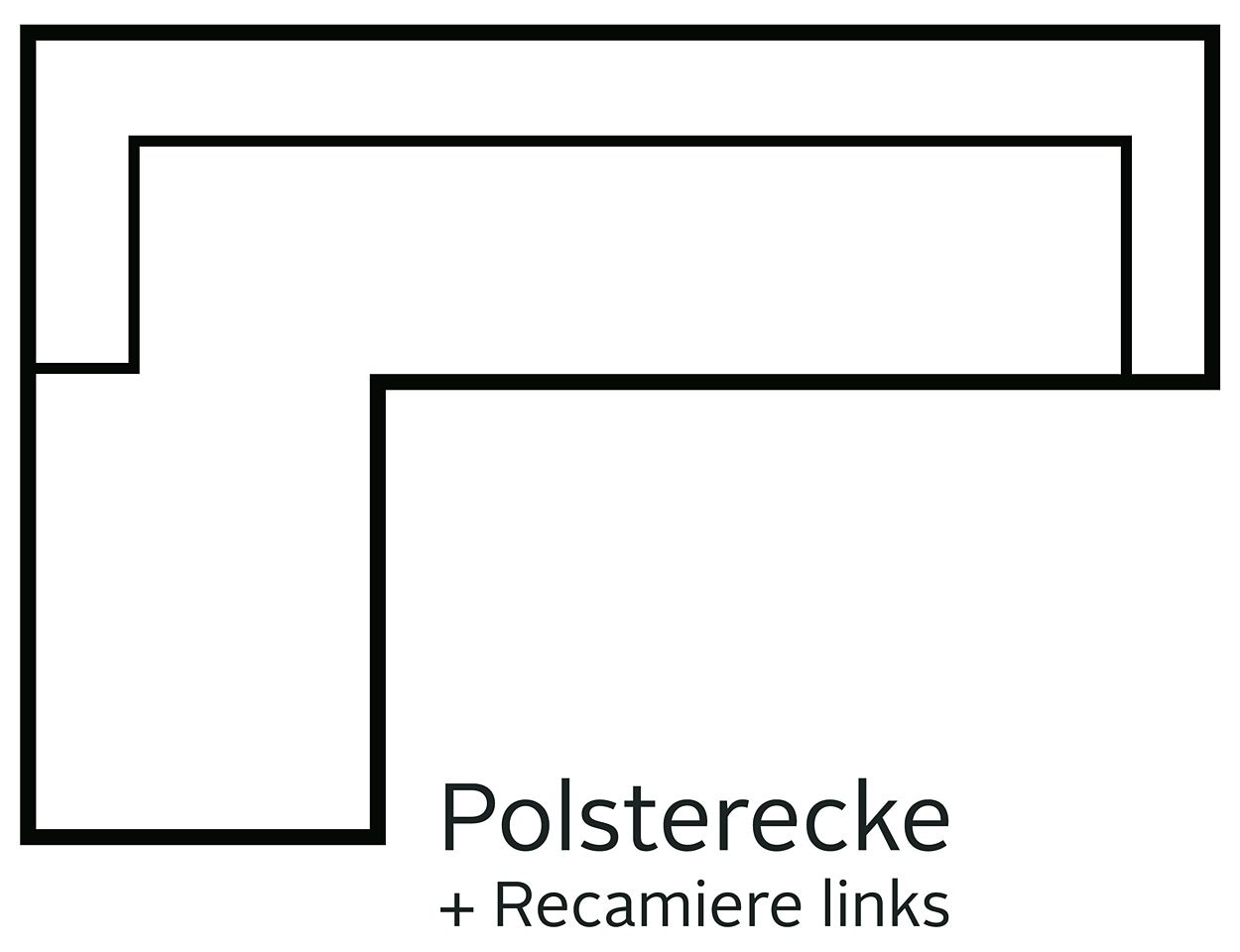 DOMO collection Ecksofa »Ricardo L-Form«, mit Recamiere, wahlweise mit Bettfunktion