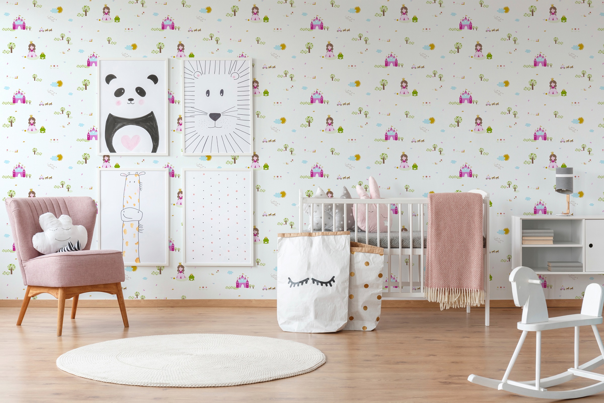living walls Vliestapete »Little Stars«, Motiv-abstrakt-naturalistisch, Tapete Kinder Tapeten Kinderzimmer Schlafzimmer Pink modern Design