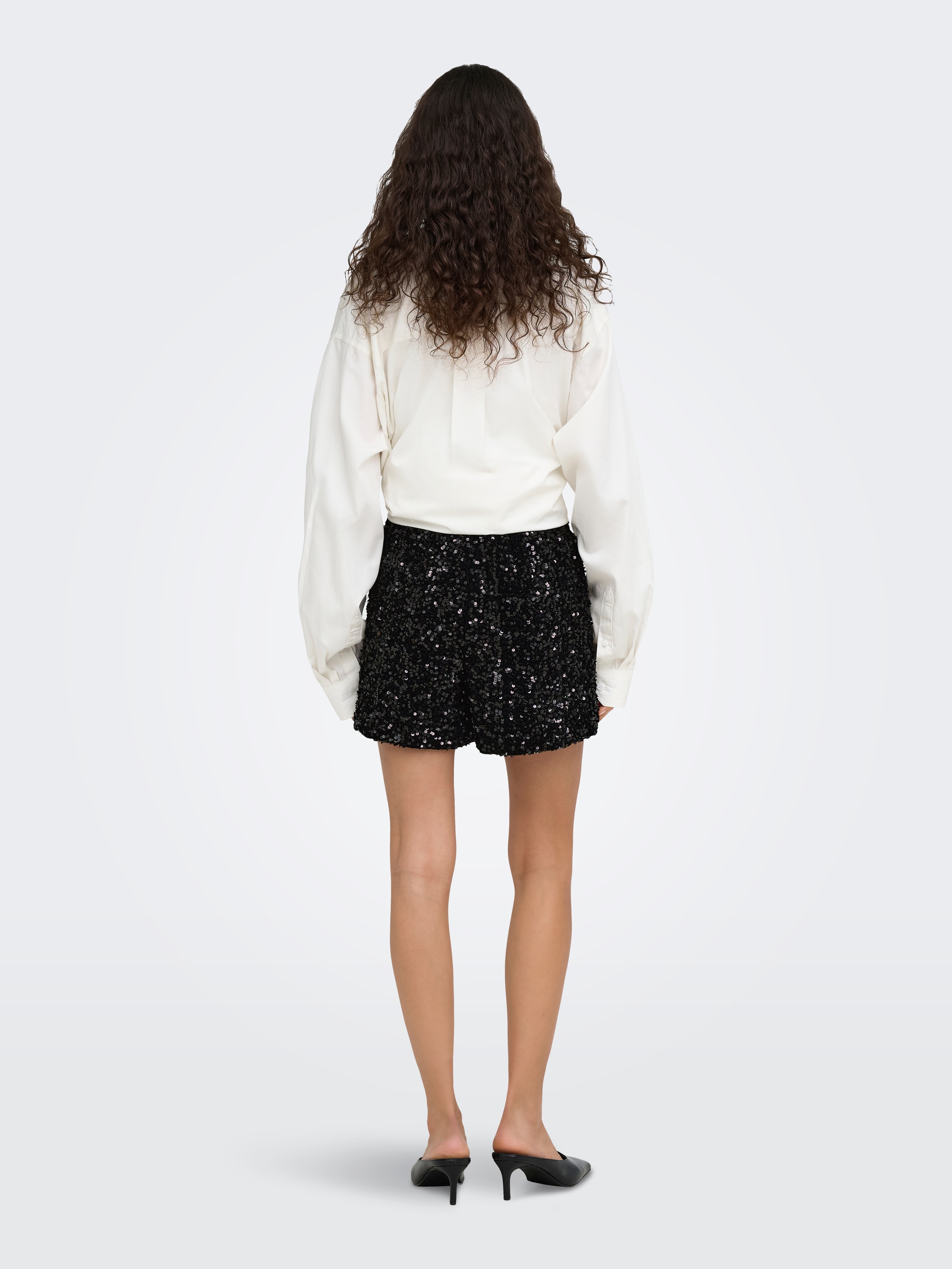 ONLY Shorts »ONLCONFIDENCE NEW SEQUINS SHORTS JRS«  Materialmix, regular fit, Pailletten