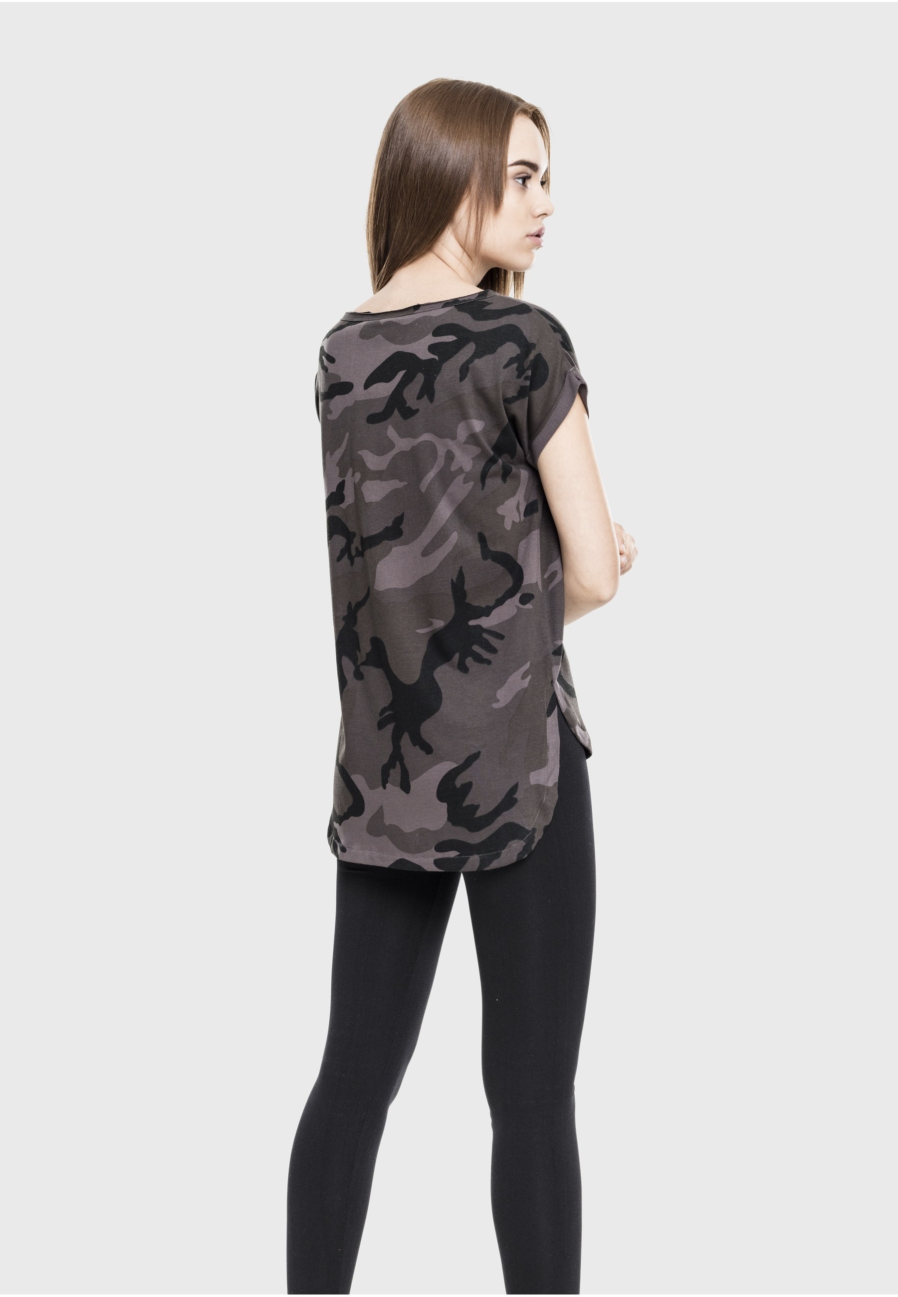 URBAN CLASSICS T-Shirt »Urban Classics Damen Ladies Camo Back Shaped Tee« 1 Stk.
