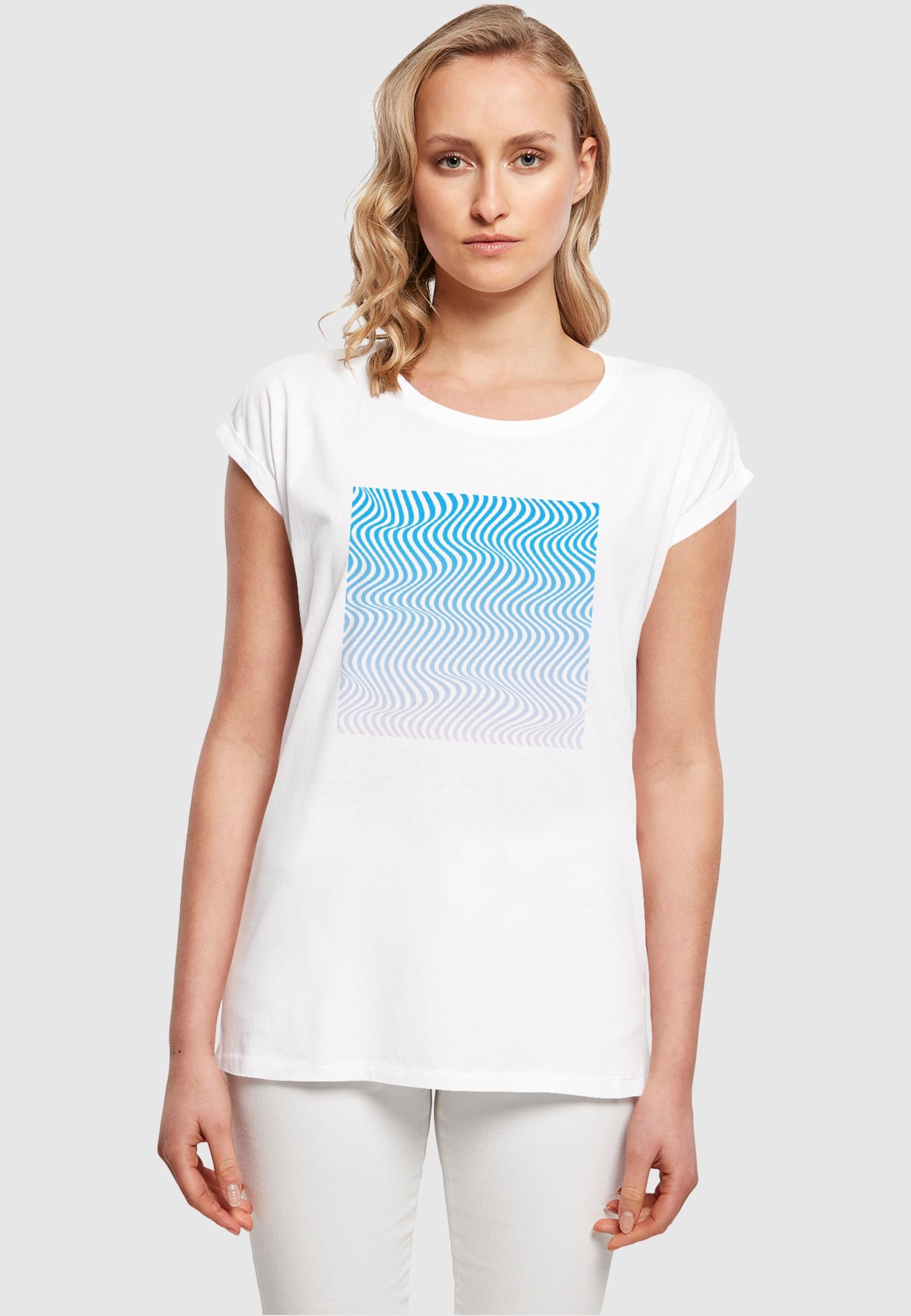 Merchcode T-Shirt »Merchcode Damen Ladies Summer - Wavy Pattern T-Shirt«, (1 tlg.)