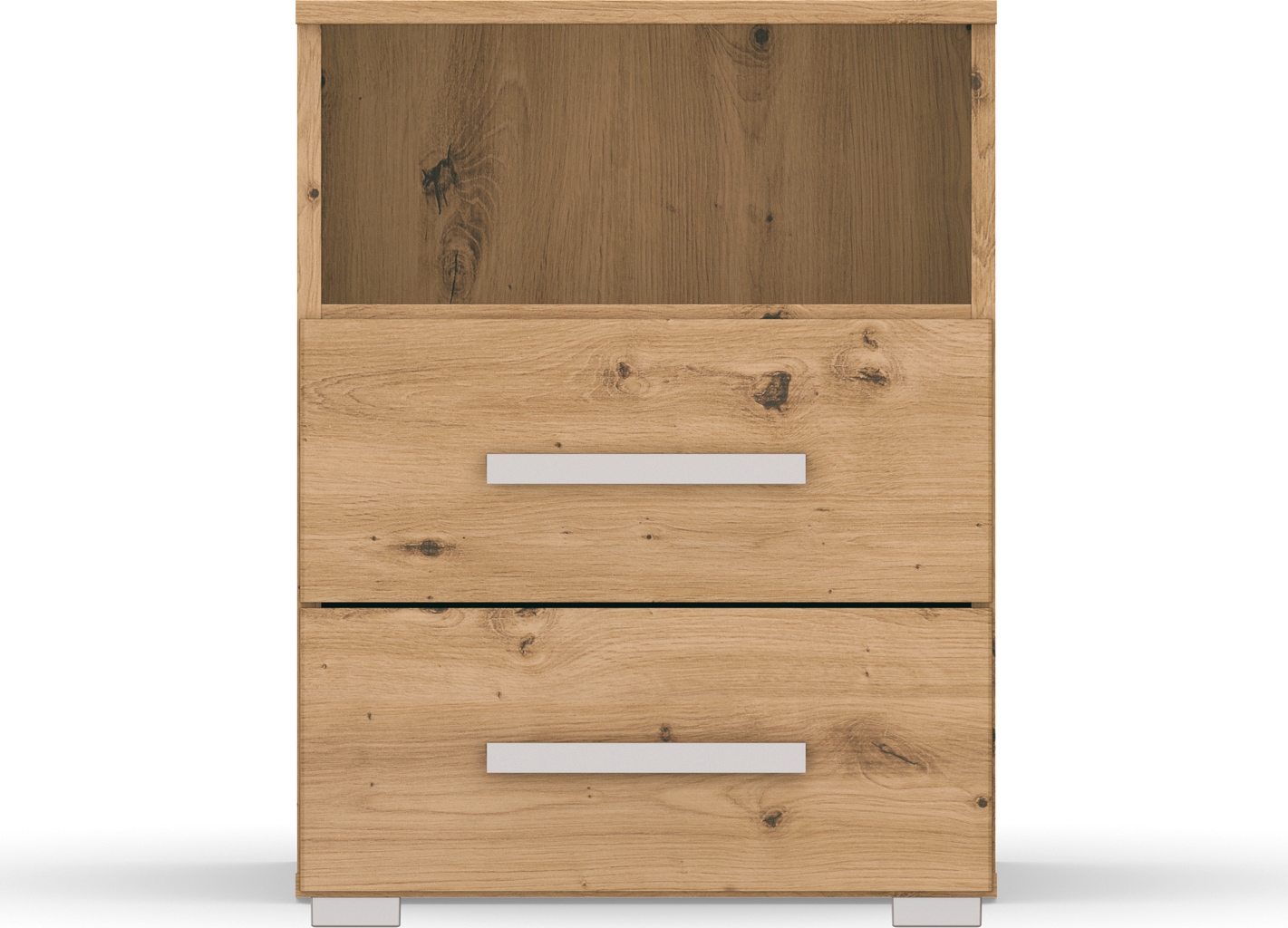 rauch Nachtkommode »Nachttisch Nachtkonsole Nachtschrank KOLUNA mit Dekorfront«, mit 2 Schubladen und Nische für viel Stauraum MADE IN GERMANY