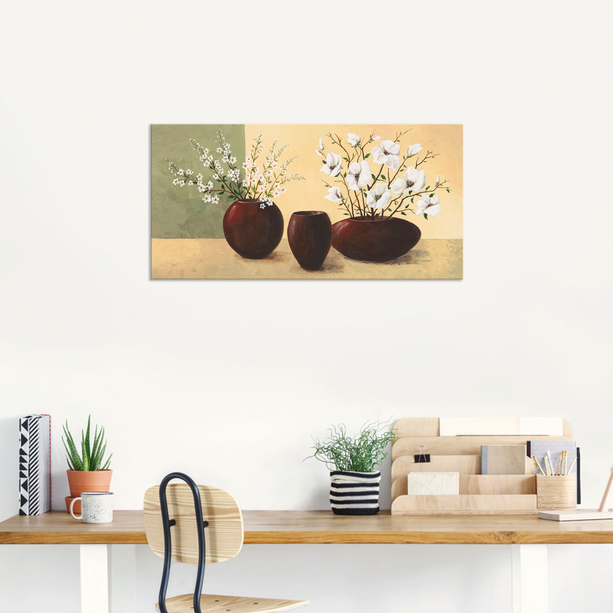 Artland Wandbild »Magnolien«, Vasen & Töpfe, (1 St.), als Alubild, Outdoorbild, Leinwandbild, Poster, Wandaufkleber