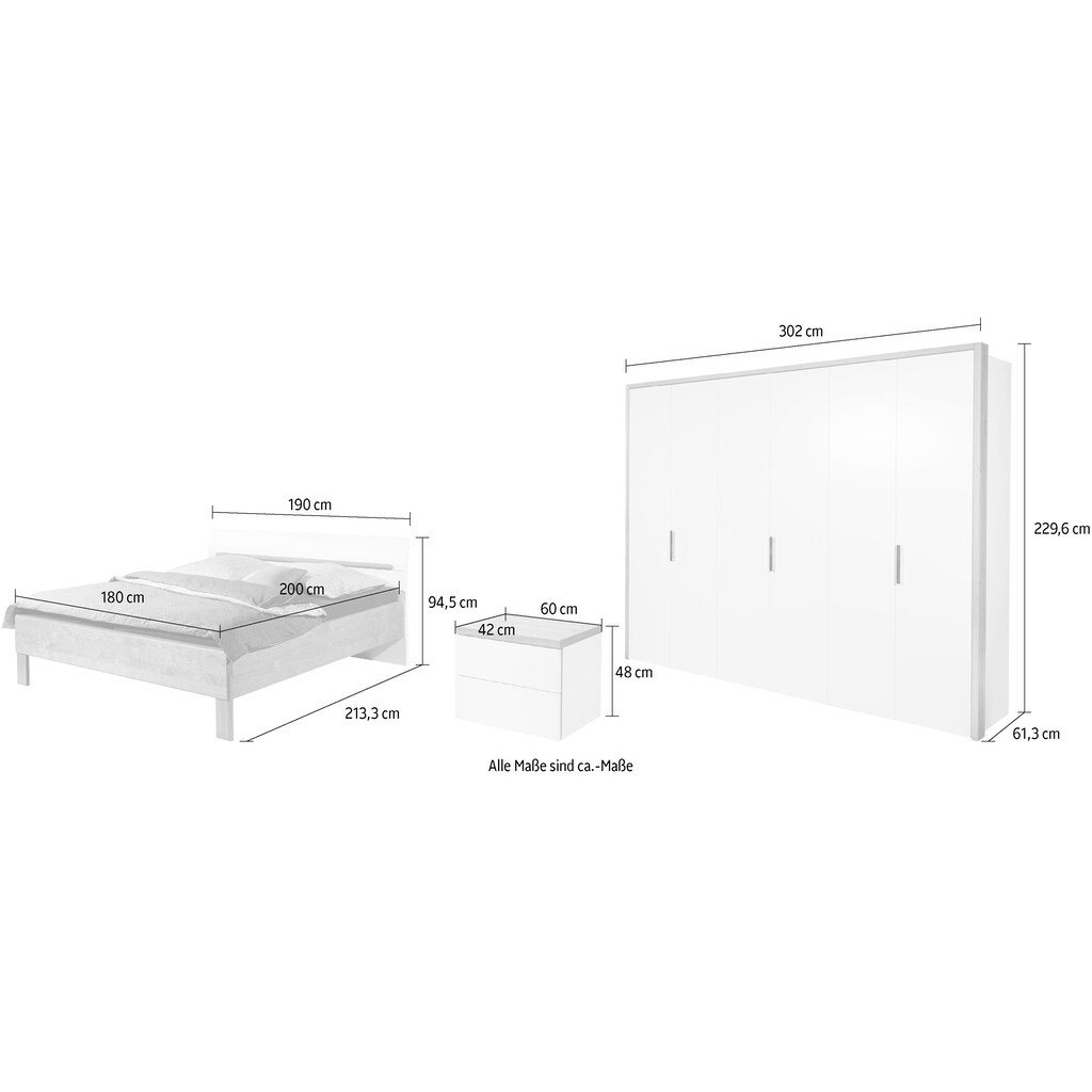 hülsta Komplettschlafzimmer »DREAM«, (Spar-Set, 4 St.)