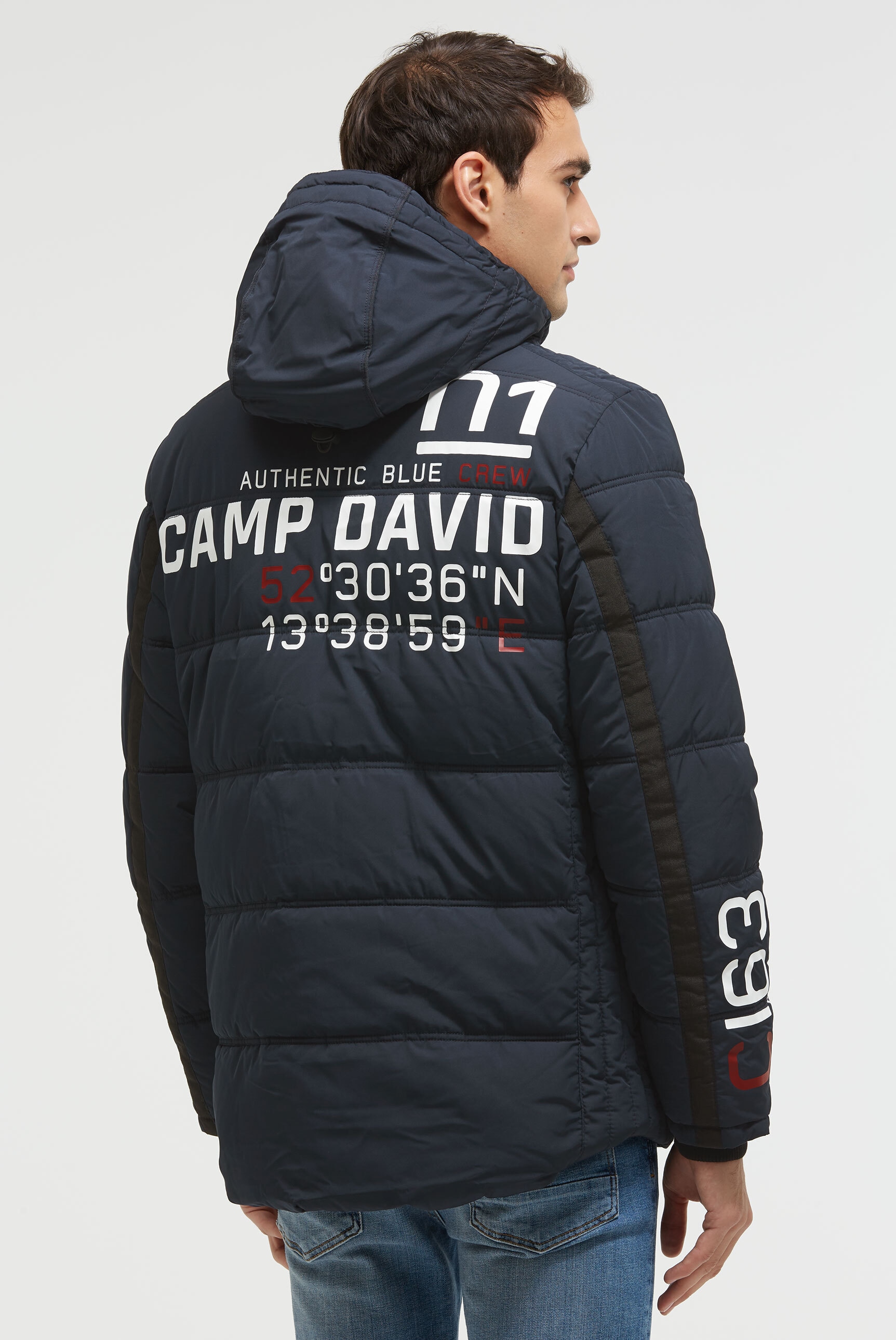 CAMP DAVID Winterjacke, mit Kapuze, mit Innentaschen