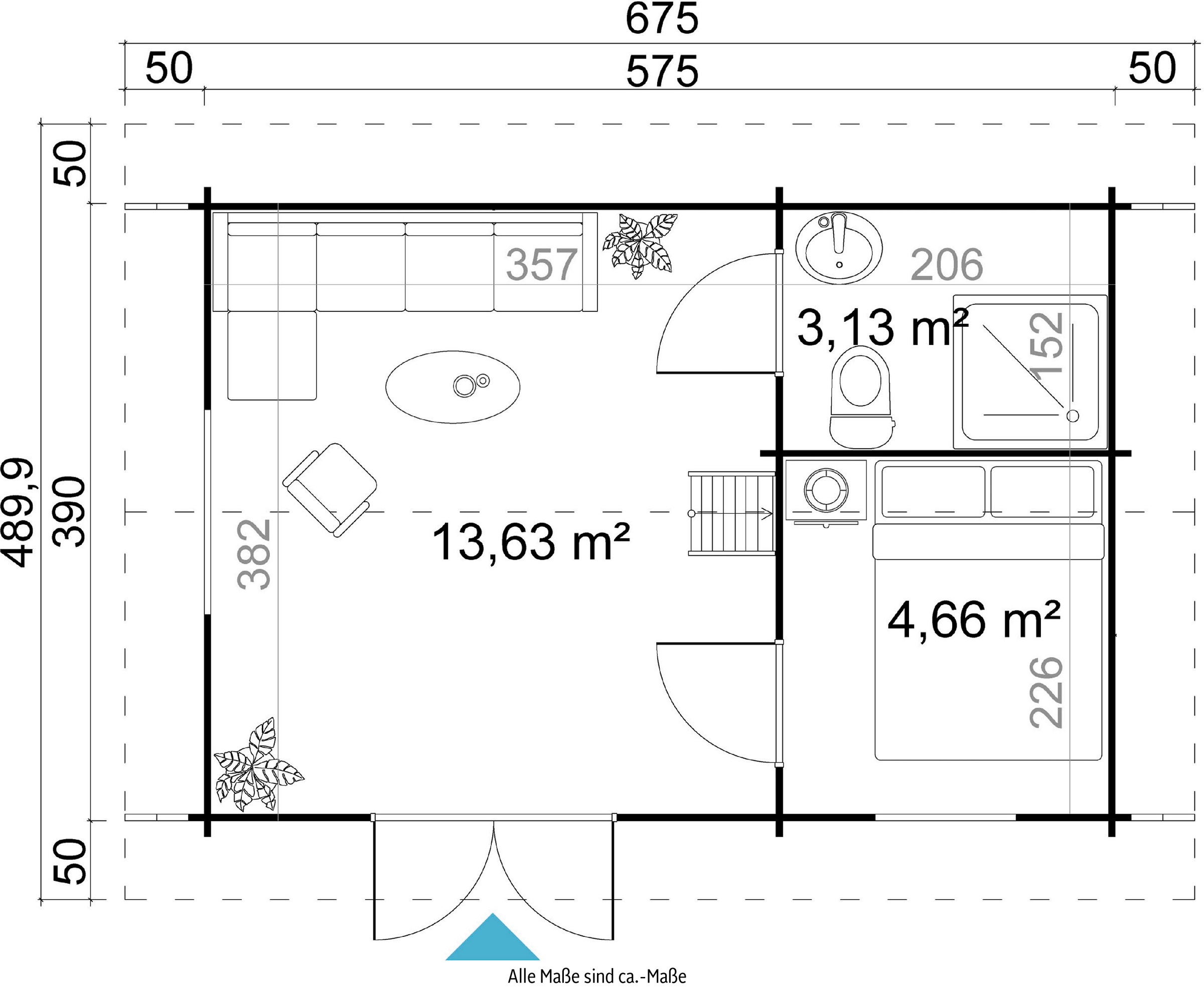 LASITA MAJA Gartenhaus »CAROLINE«, (Set, inkl. Fußbodenbretter zum Verlegen)