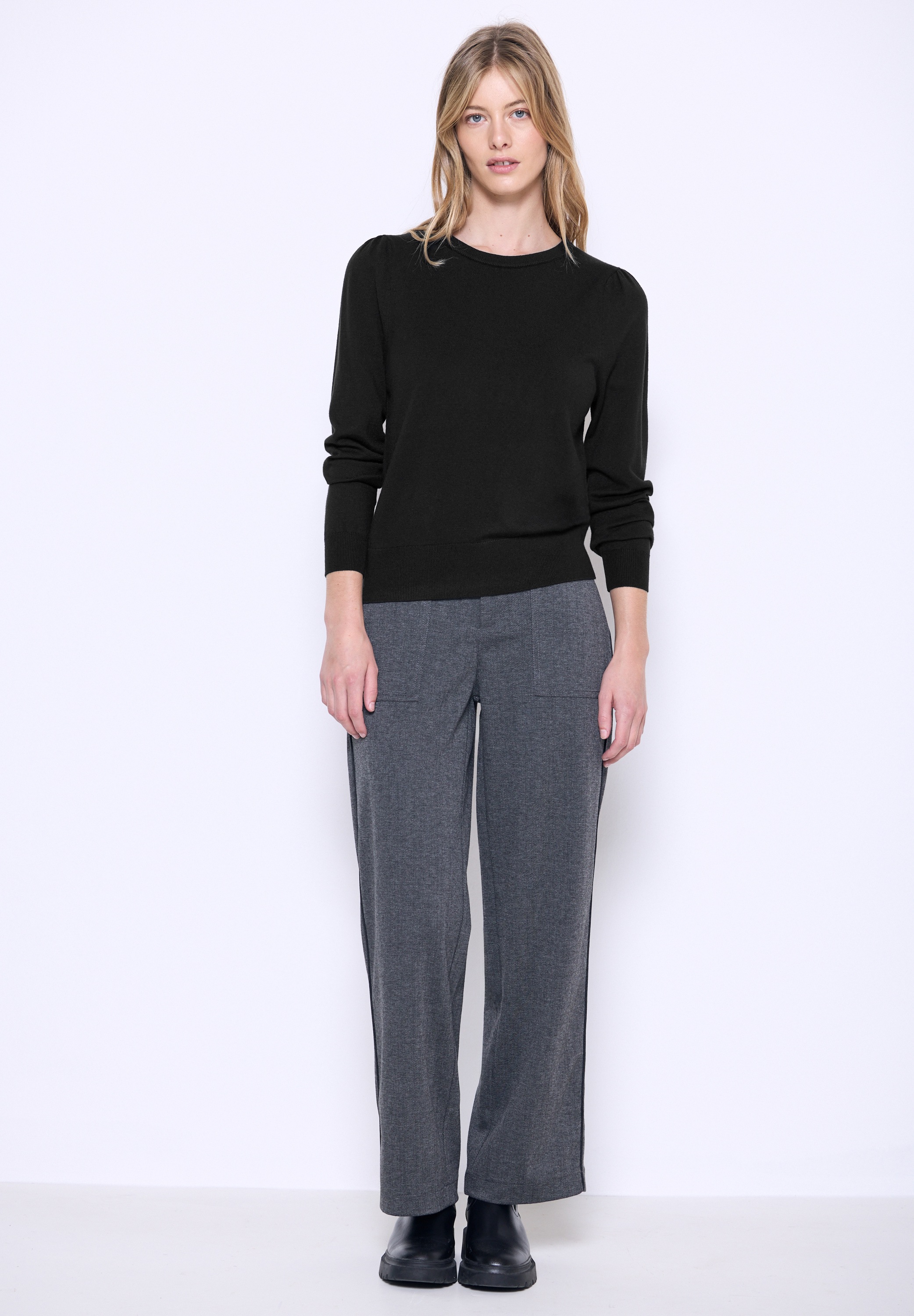 Thumbnail - STREET ONE STUDIO Rundhalspullover aus Feinstrick