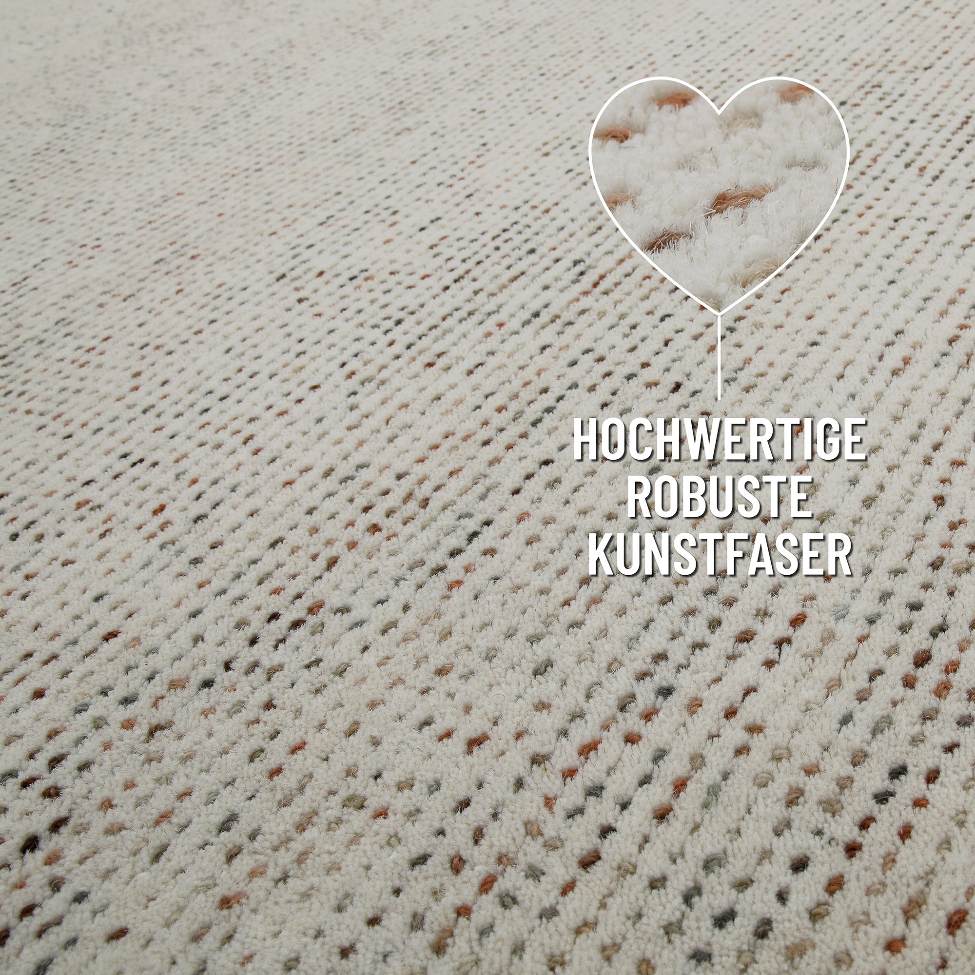 Wecon home Teppich »Hamptons THIRTYTWO«, rund, 15 mm Höhe, Kurzflor, Wohnzimmer, Schlafzimmer, elegant, robust, Linien Muster