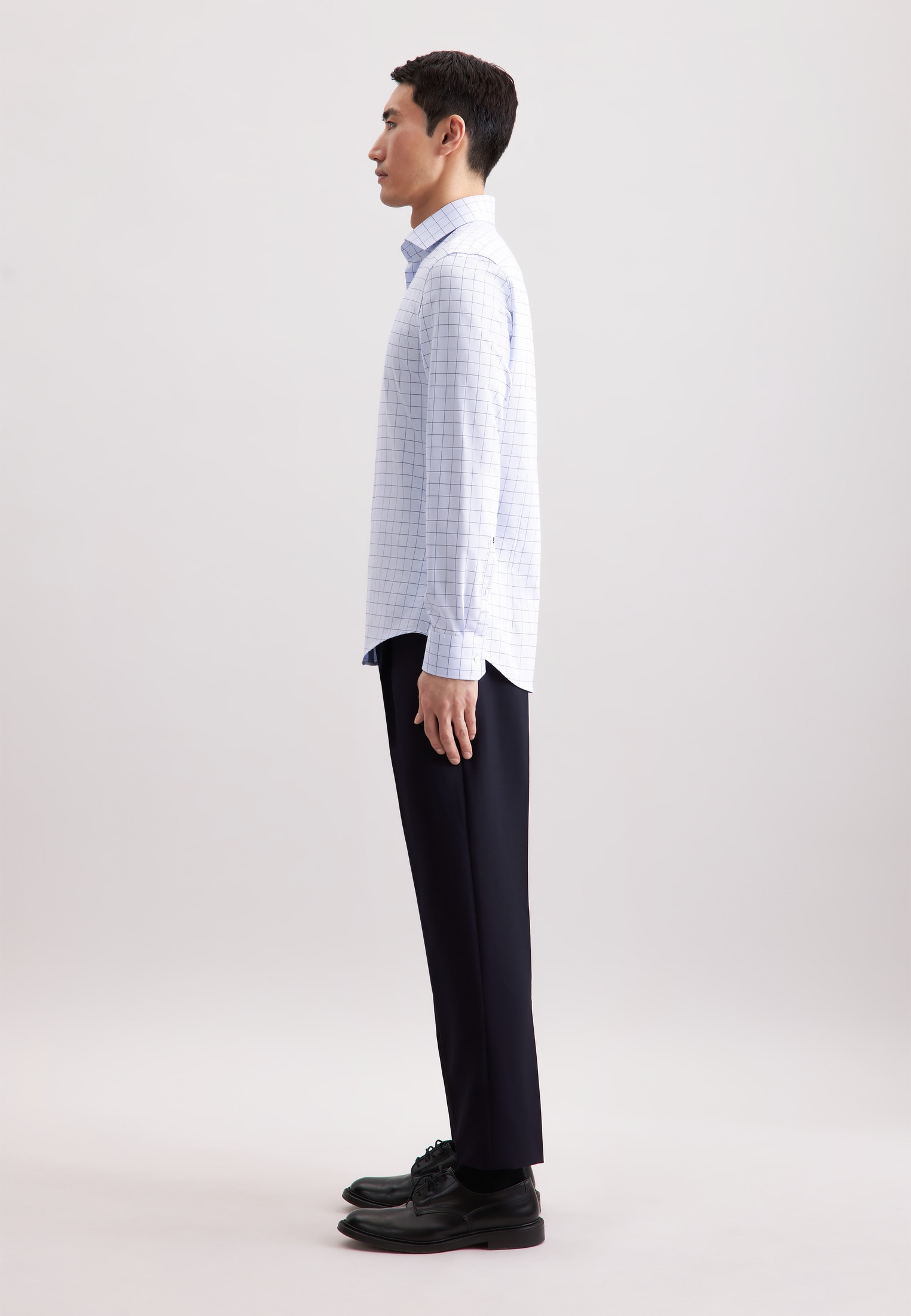 seidensticker Businesshemd »Schwarze Rose« Shaped 1/1 Kentkragen Karo